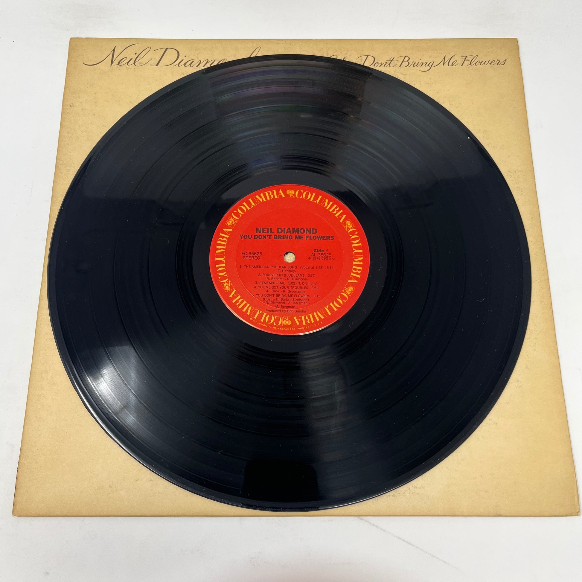 Neil Diamond : You Don't Bring Me Flowers (LP,Album)