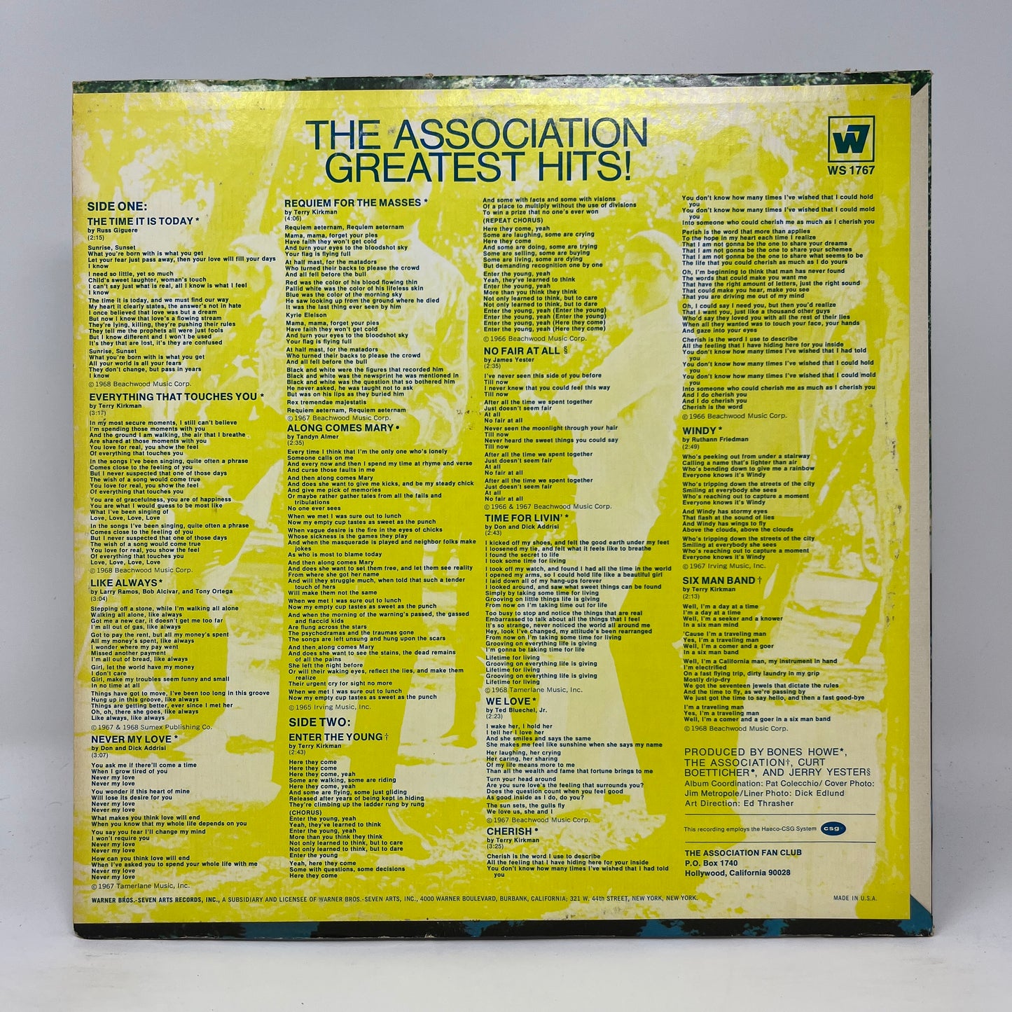 The Association (2) : Greatest Hits! (LP,Compilation,Repress,Stereo)
