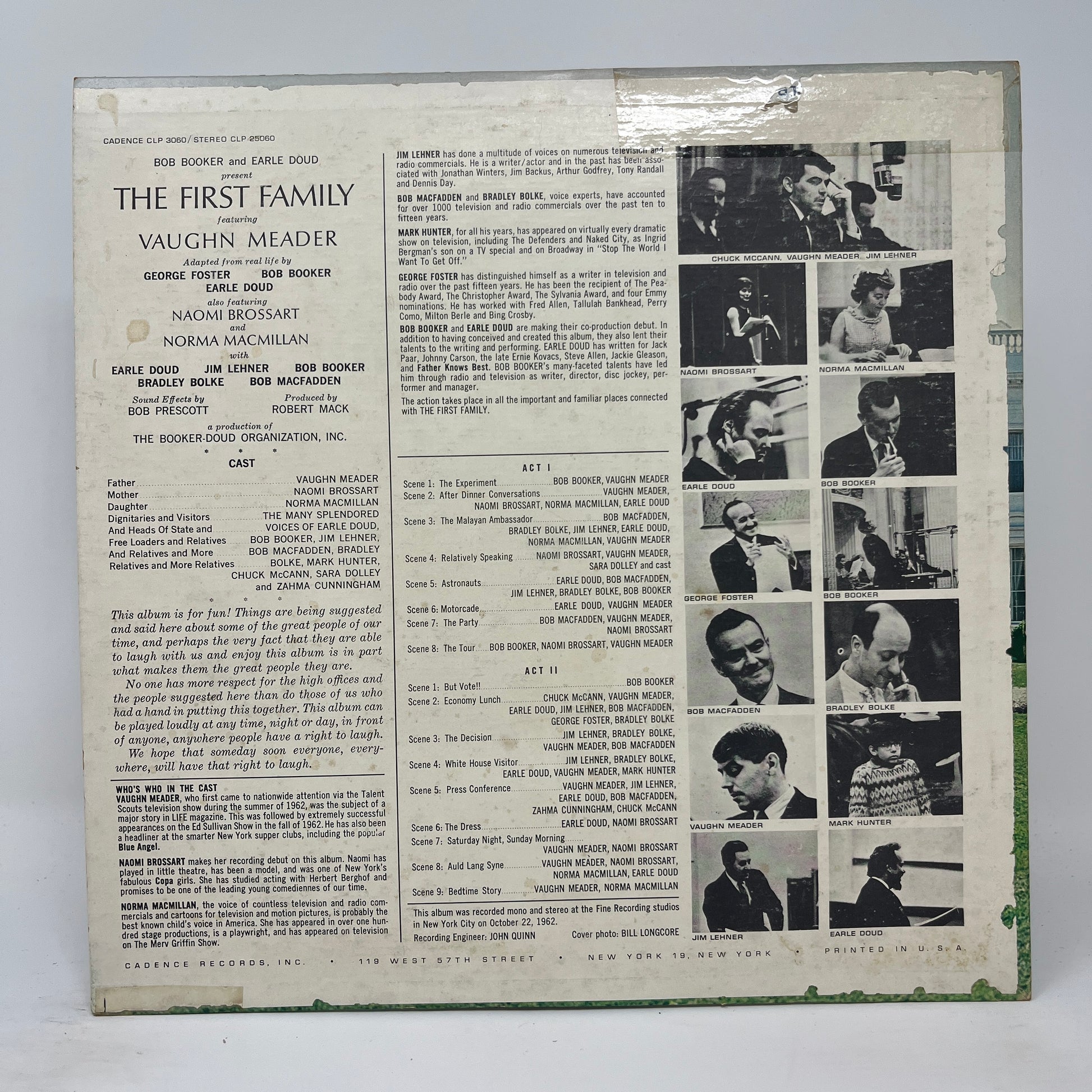 Bob Booker And Earle Doud Featuring Vaughn Meader : The First Family (LP,Album,Mono)