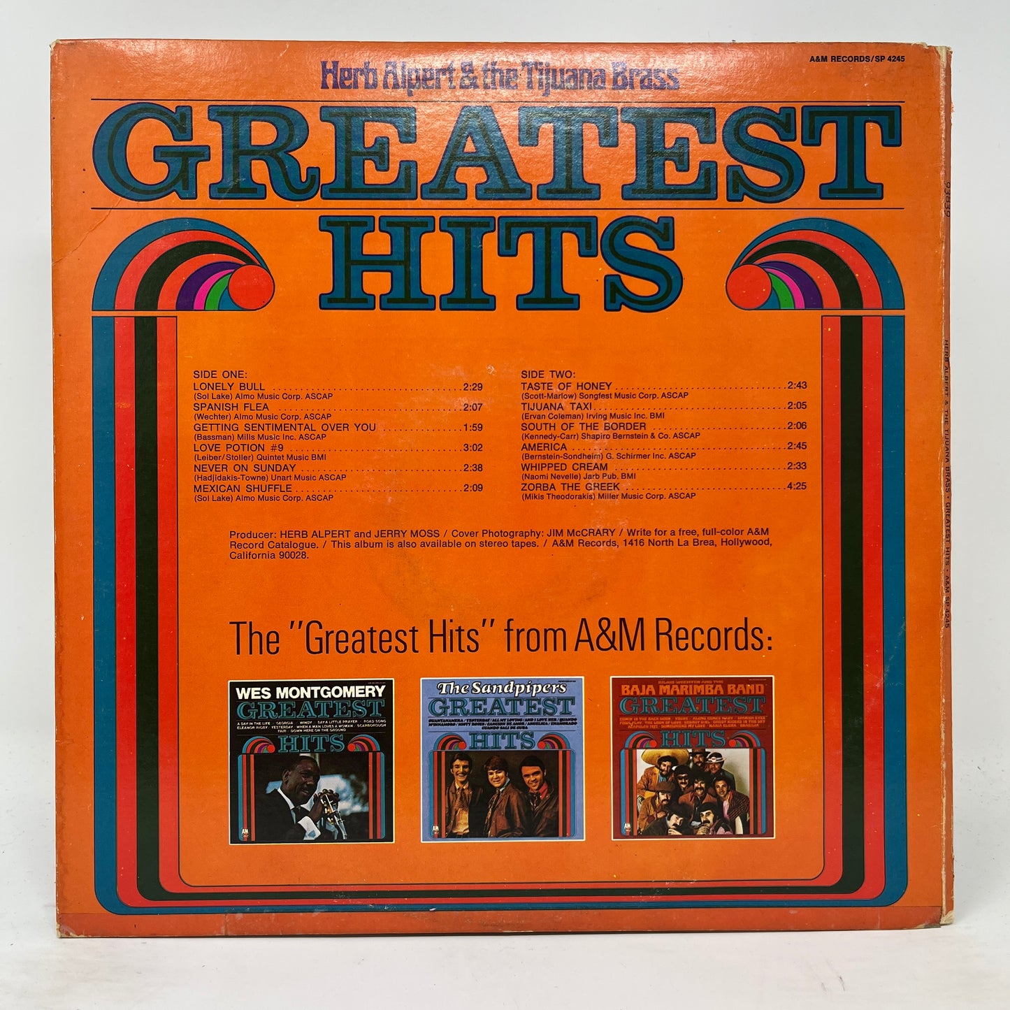 Herb Alpert & The Tijuana Brass : Greatest Hits (LP,Compilation,Stereo)