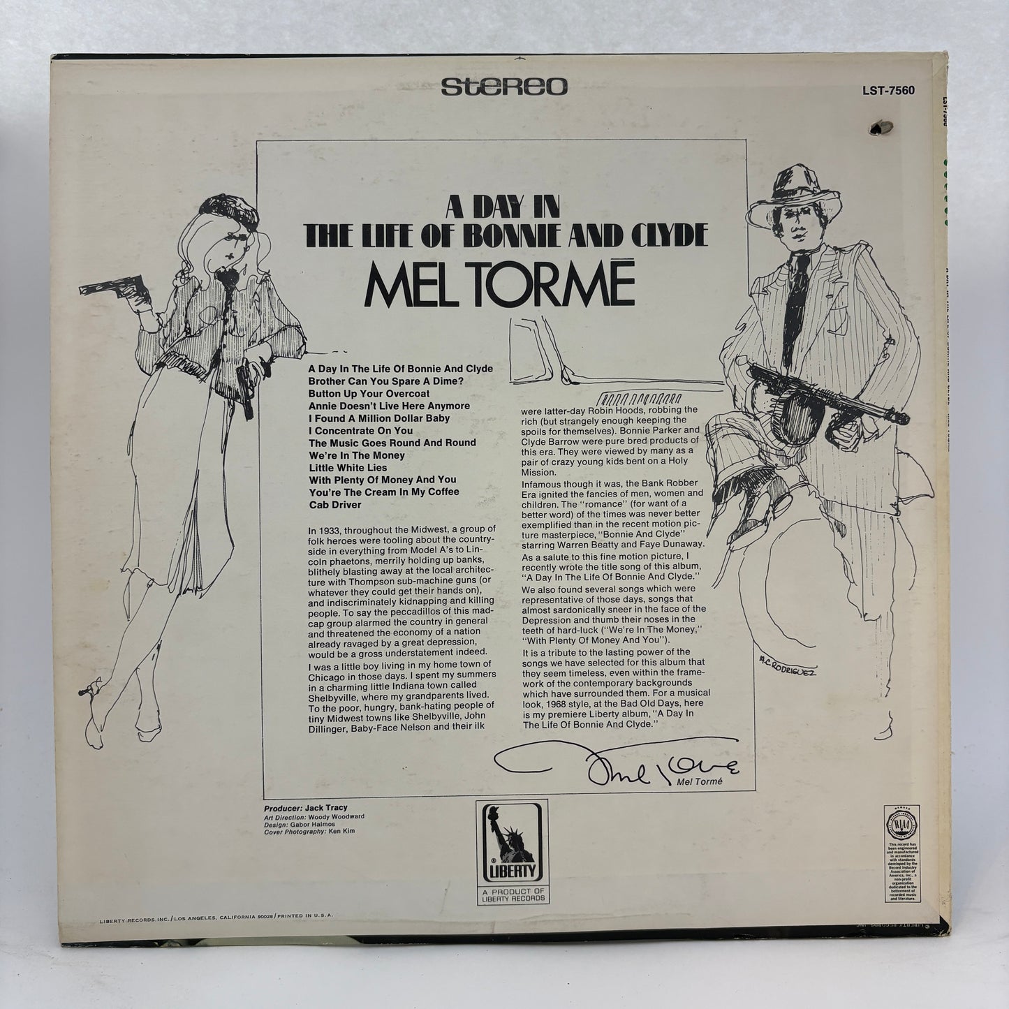 Mel Tormé : A Day In The Life Of Bonnie And Clyde (LP,Album,Stereo)