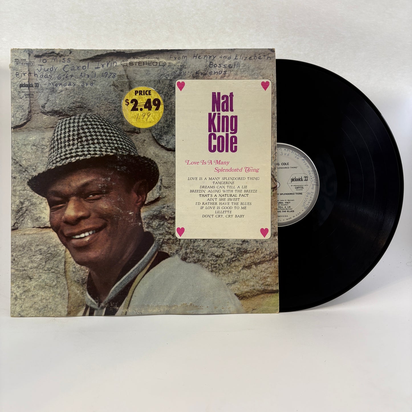 Nat King Cole : Love Is A Many Splendored Thing (LP,Compilation,Stereo)