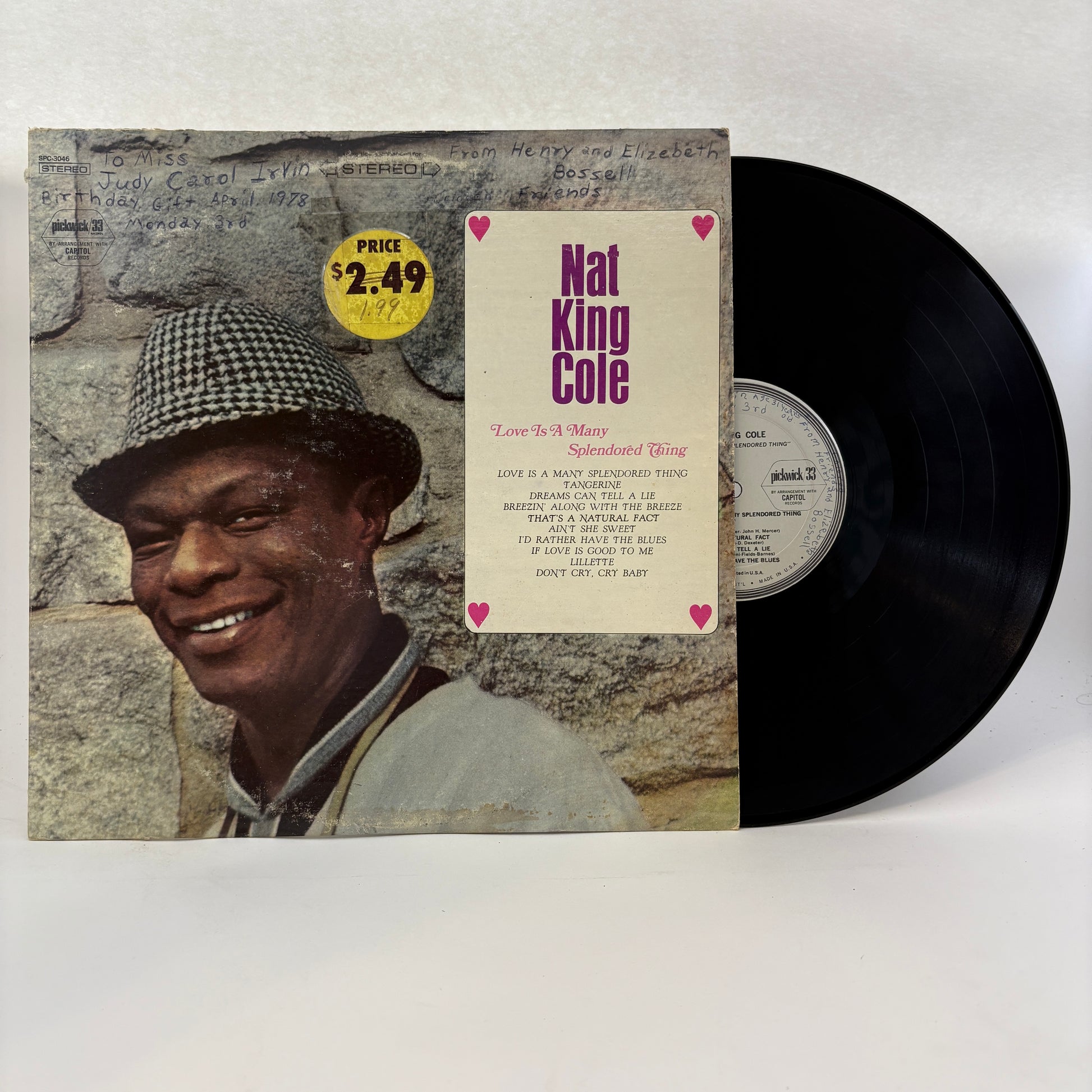 Nat King Cole : Love Is A Many Splendored Thing (LP,Compilation,Stereo)