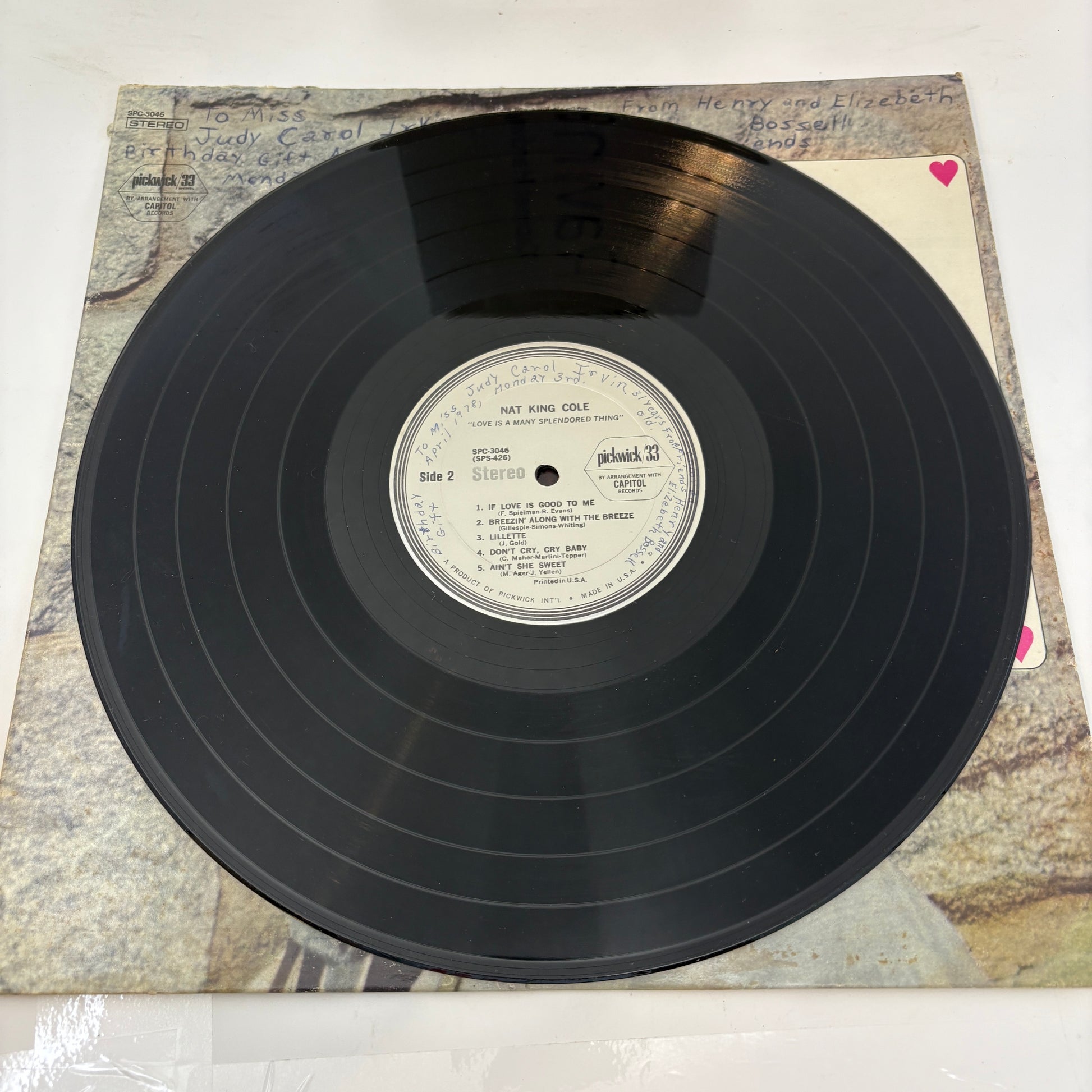 Nat King Cole : Love Is A Many Splendored Thing (LP,Compilation,Stereo)