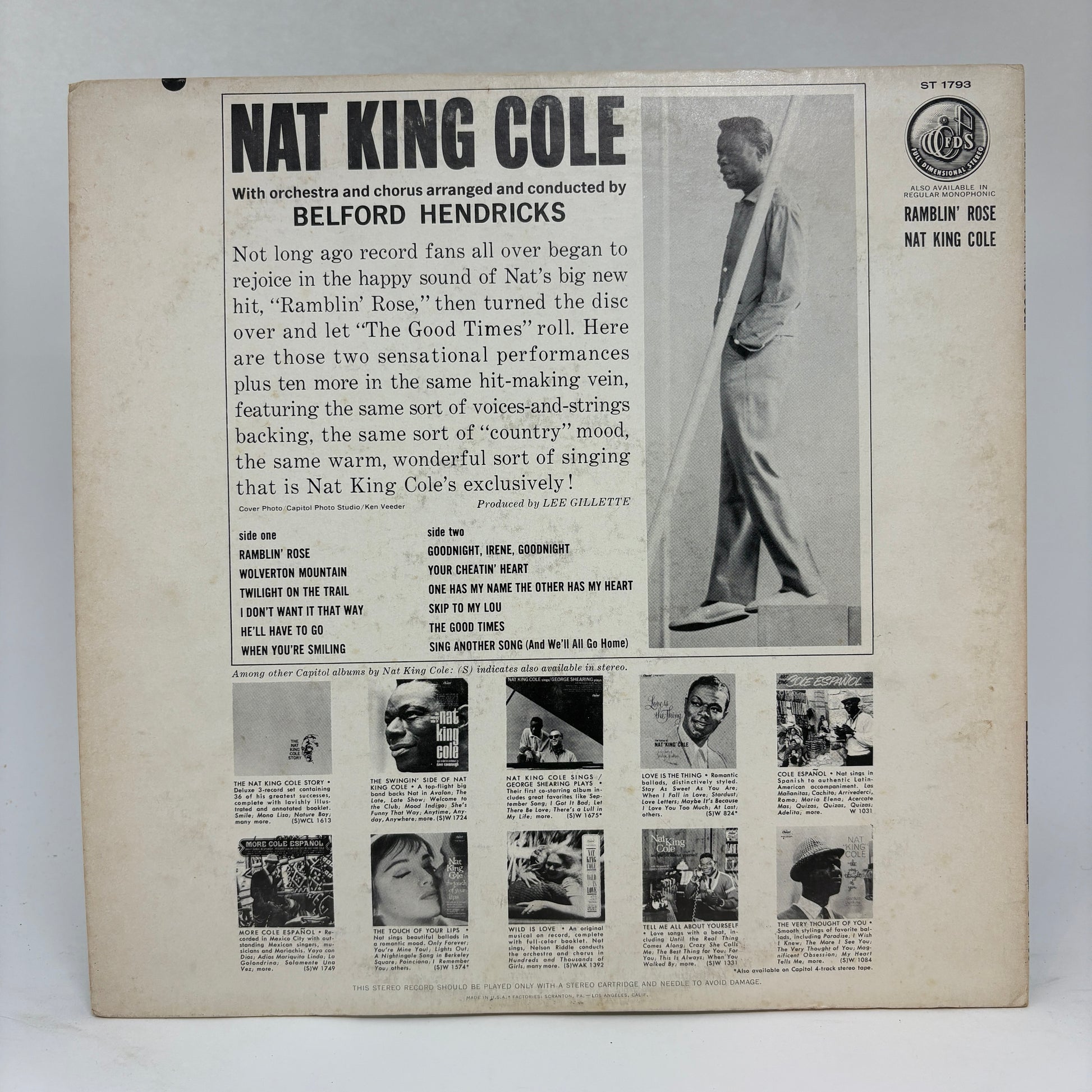 Nat King Cole : Ramblin' Rose (LP,Album,Stereo)