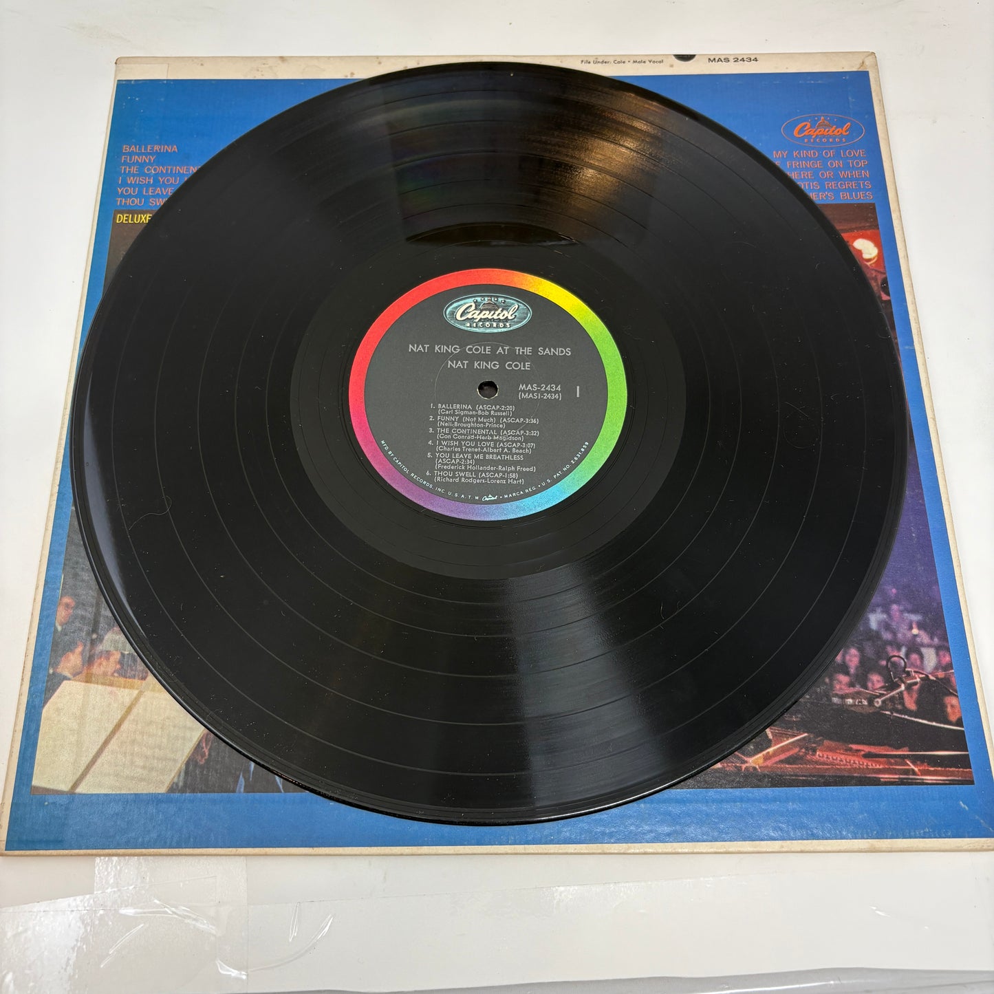 Nat King Cole : Nat King Cole At The Sands (LP,Album,Stereo)