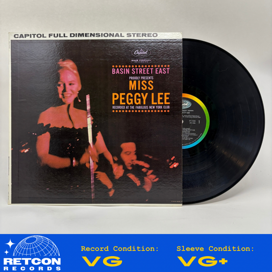 Peggy Lee : Basin Street East Proudly Presents Miss Peggy Lee Recorded At The Fabulous New York Club (LP,Album,Stereo)