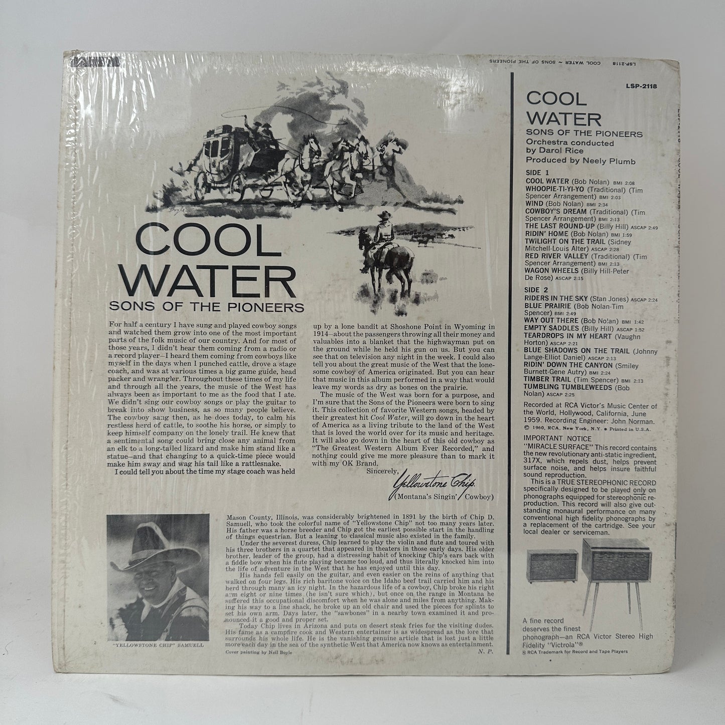 The Sons Of The Pioneers : Cool Water (And Seventeen Timeless Western Favorites) (LP,Album,Reissue,Stereo)