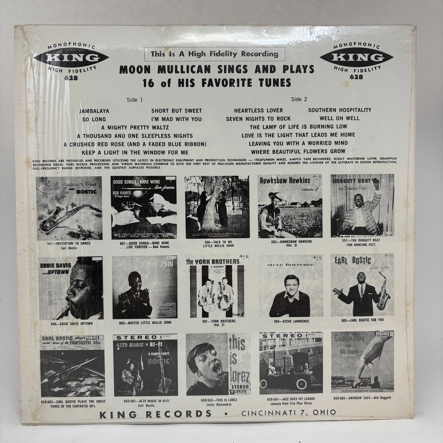 Moon Mullican : Moon Mullican Sings And Plays 16 Of His Favorite Tunes (LP,Compilation,Reissue,Mono)