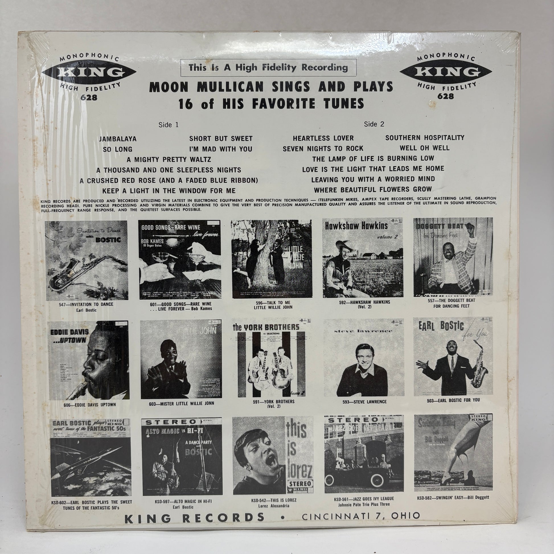 Moon Mullican : Moon Mullican Sings And Plays 16 Of His Favorite Tunes (LP,Compilation,Reissue,Mono)