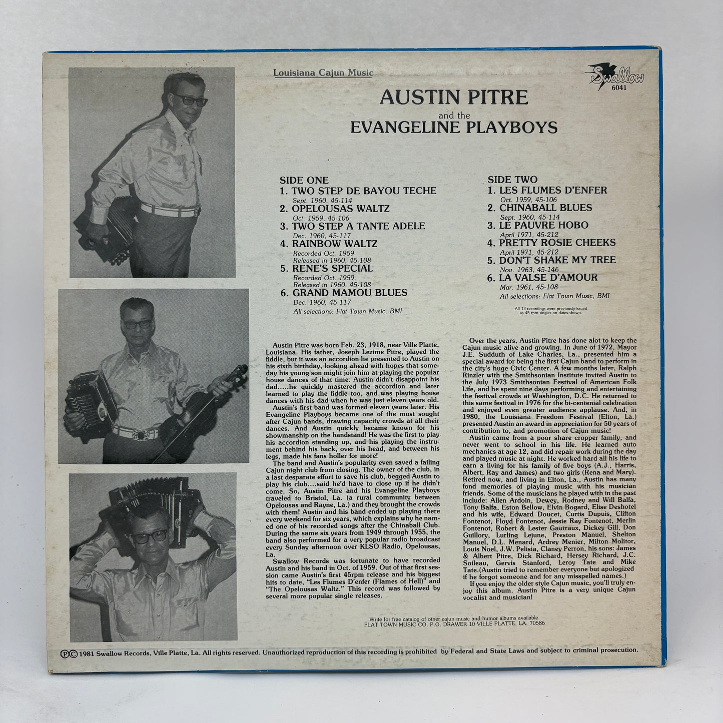 Austin Pitre & The Evangeline Playboys : Austin Pitre And The Evangeline Playboys (LP,Compilation)