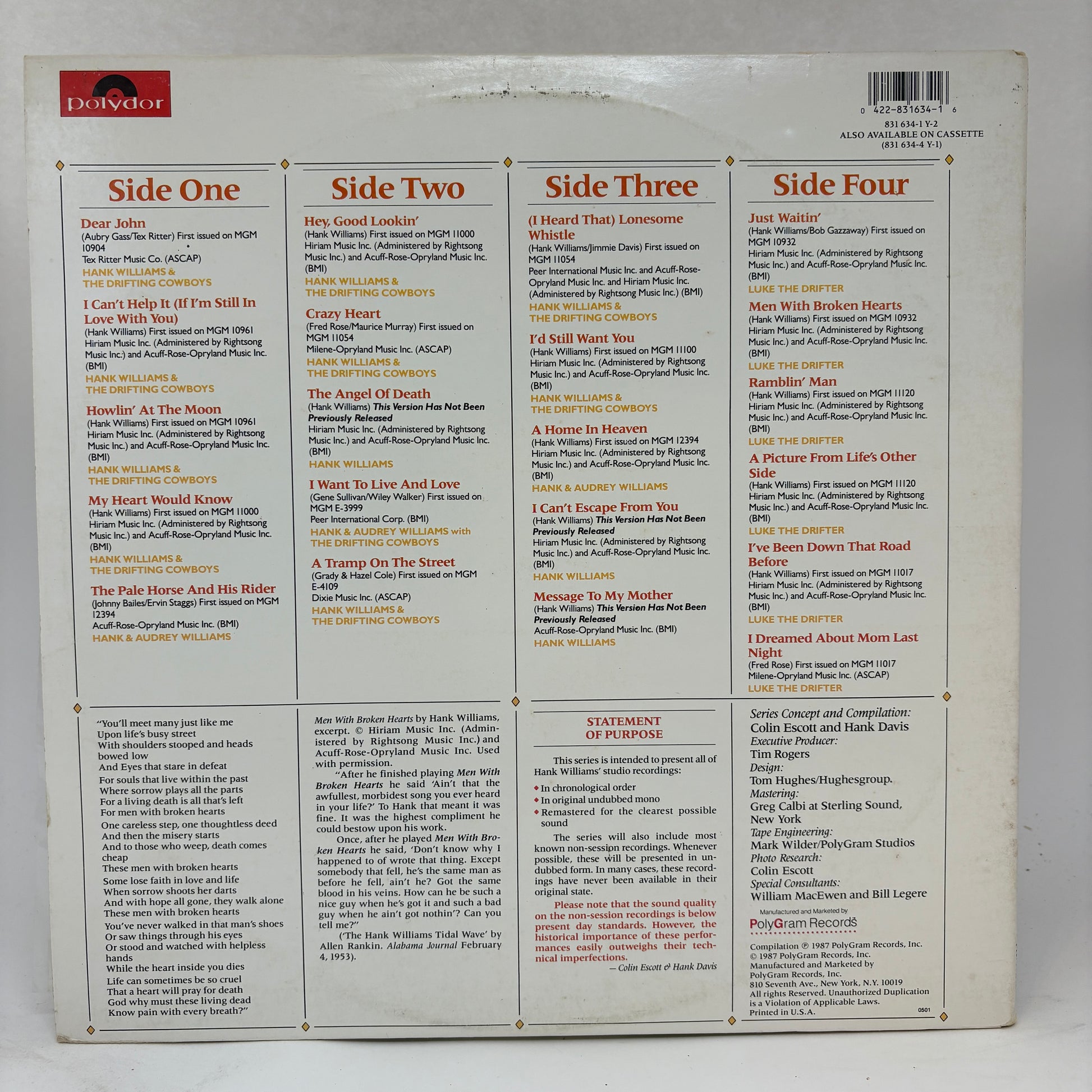 Hank Williams : Hey, Good Lookin' : December 1950 - July 1951 (LP,Compilation,Mono)