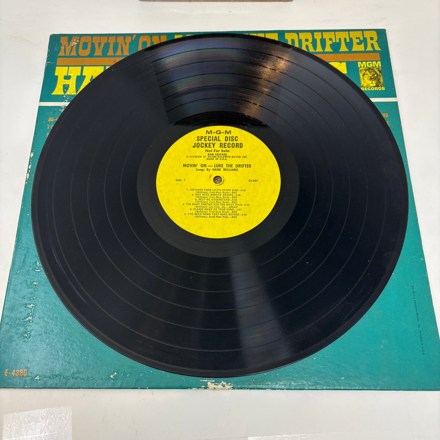 Hank Williams : Movin' On (LP,Compilation,Promo,Reissue,Mono)