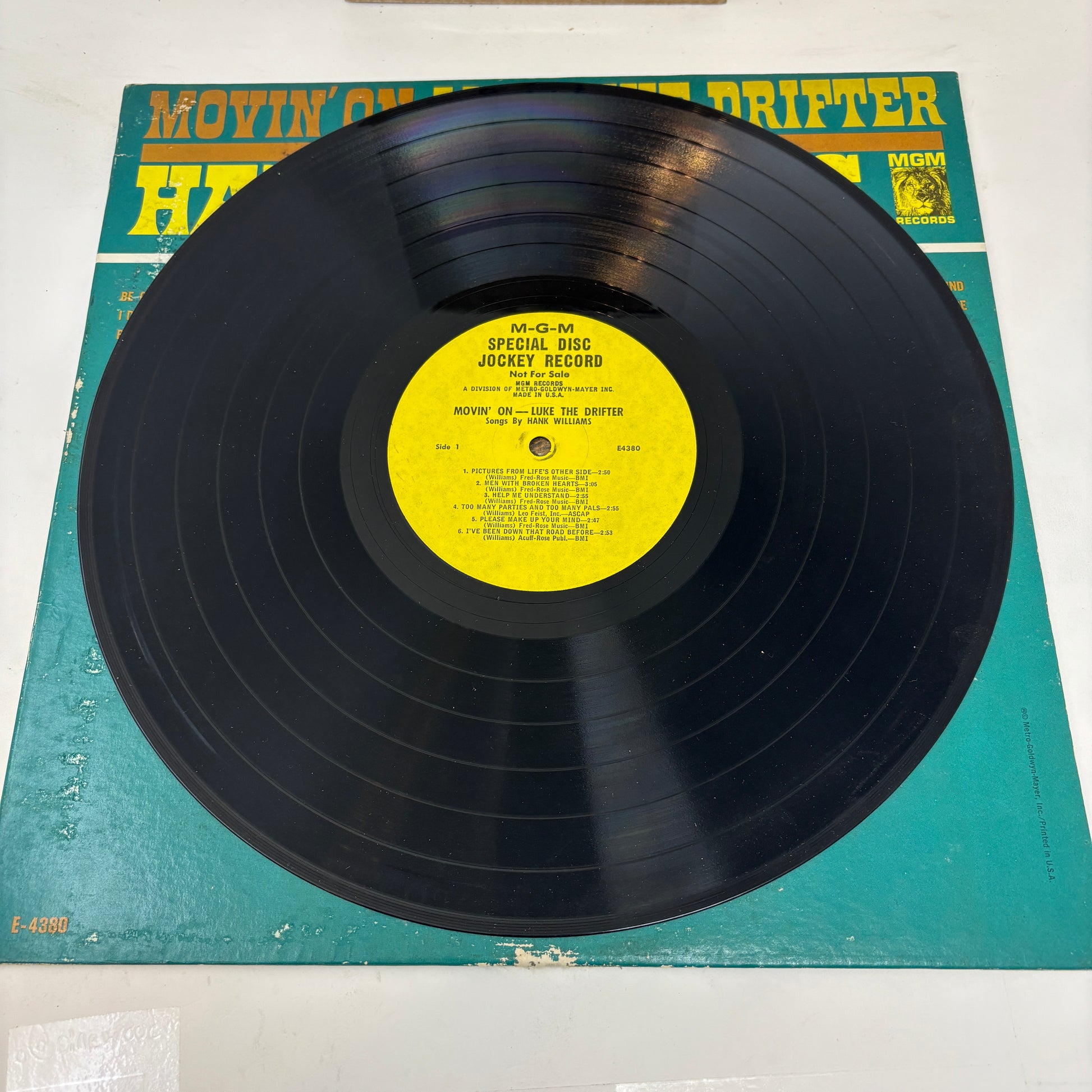 Hank Williams : Movin' On (LP,Compilation,Promo,Reissue,Mono)