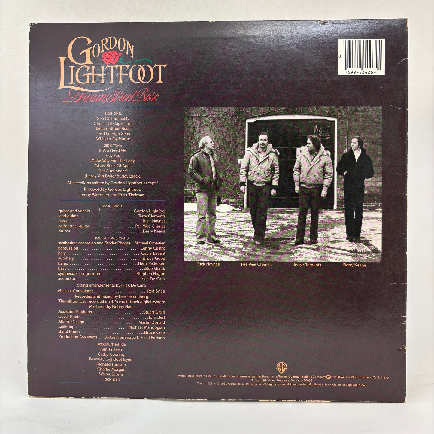 Gordon Lightfoot : Dream Street Rose (LP,Album,Stereo)