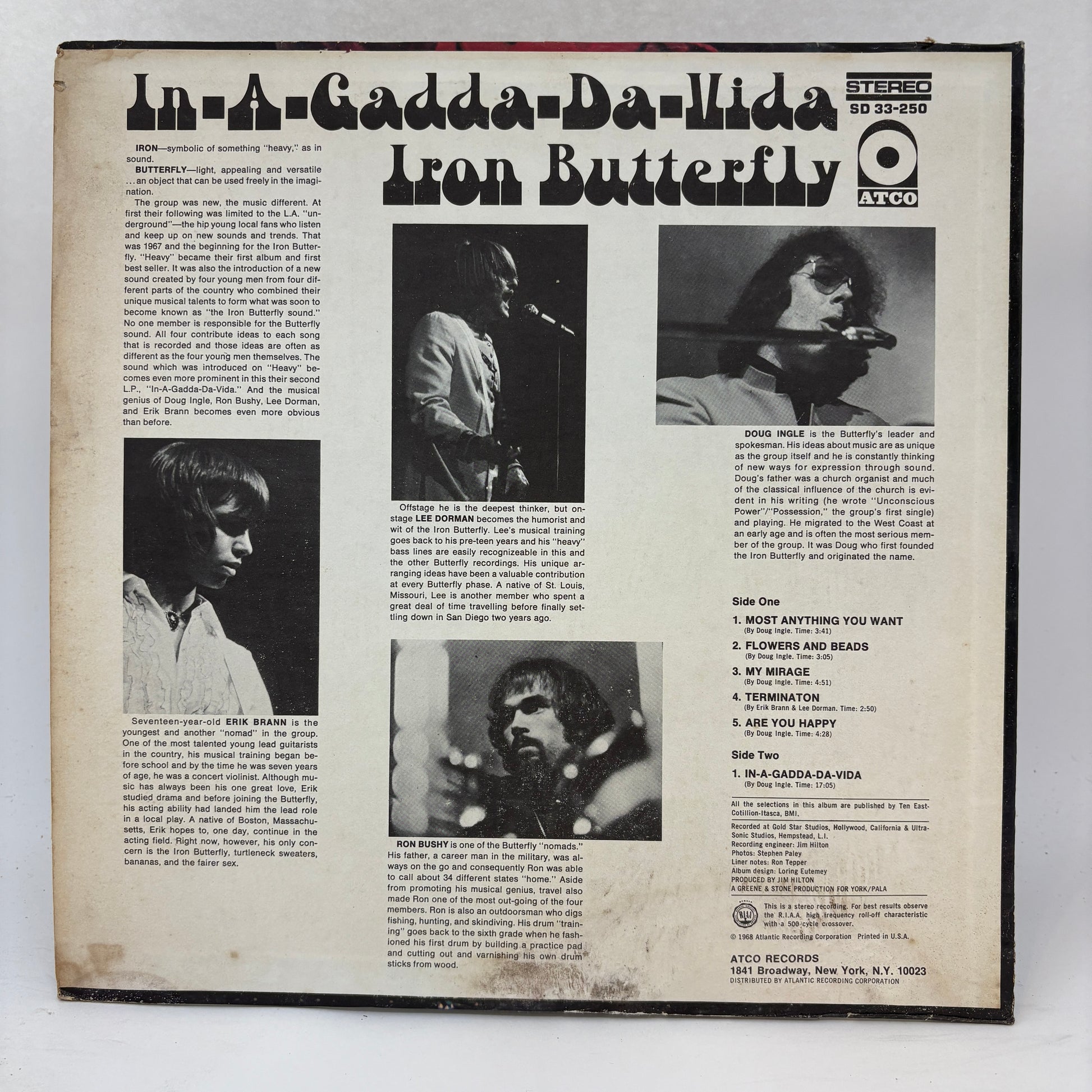 Iron Butterfly : In-A-Gadda-Da-Vida (LP,Album,Misprint,Reissue)