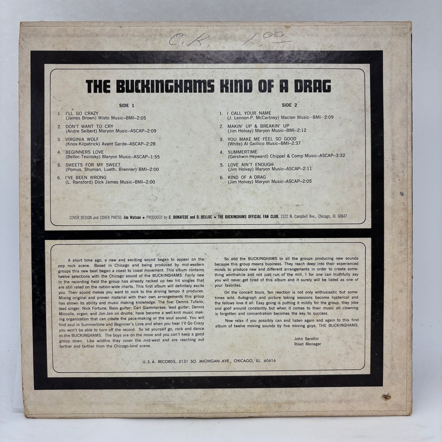 The Buckinghams : Kind Of A Drag (LP,Album,Mono)