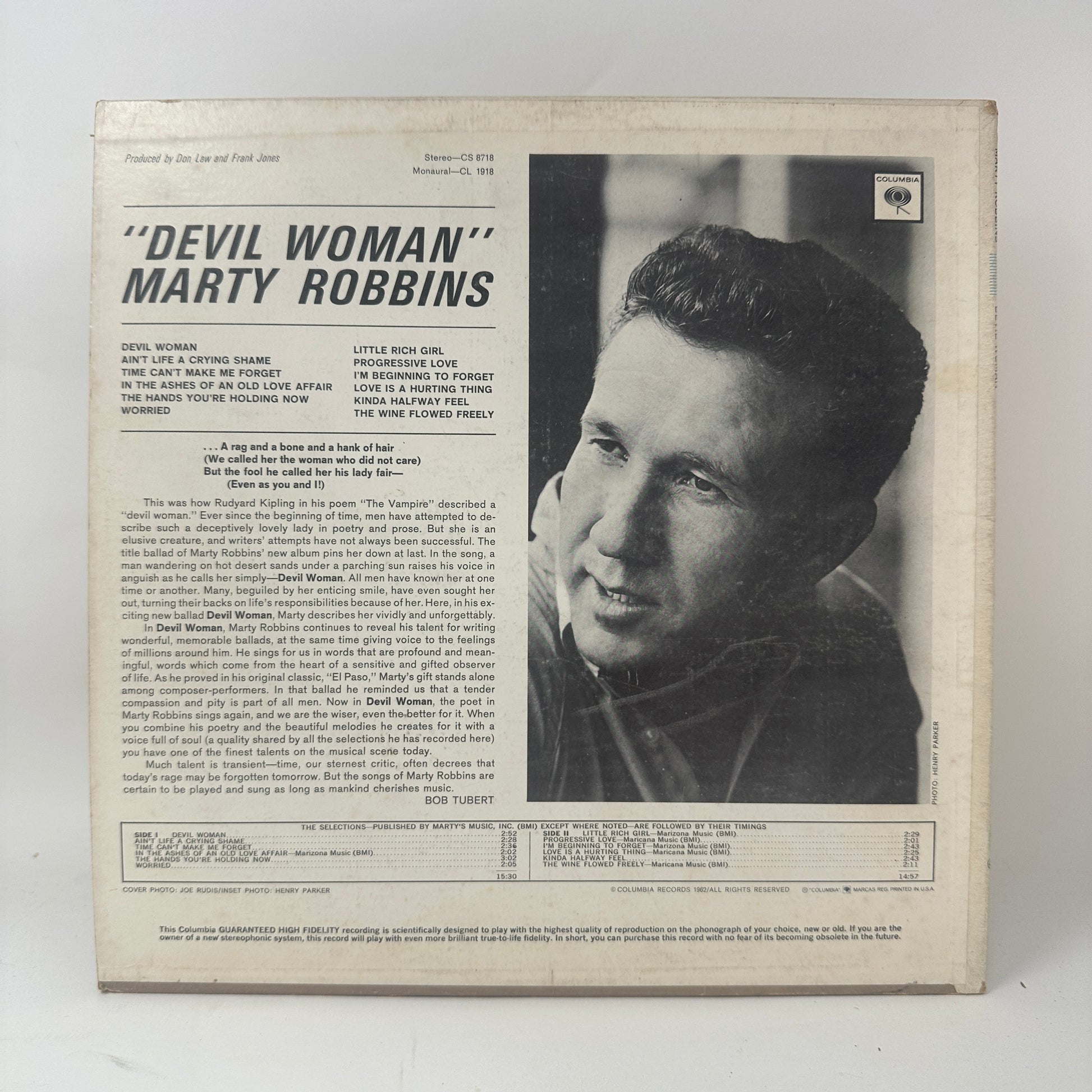 Marty Robbins : Devil Woman (LP,Album,Mono)