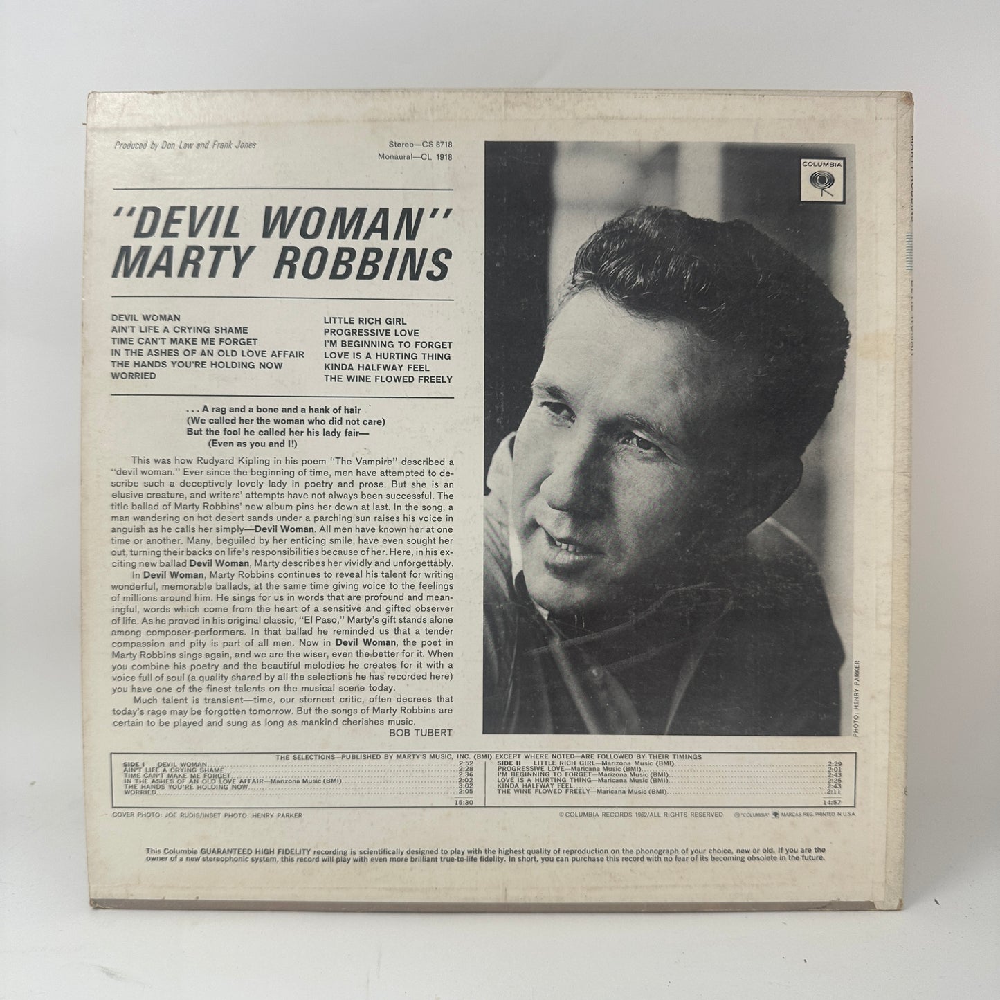 Marty Robbins : Devil Woman (LP,Album,Mono)