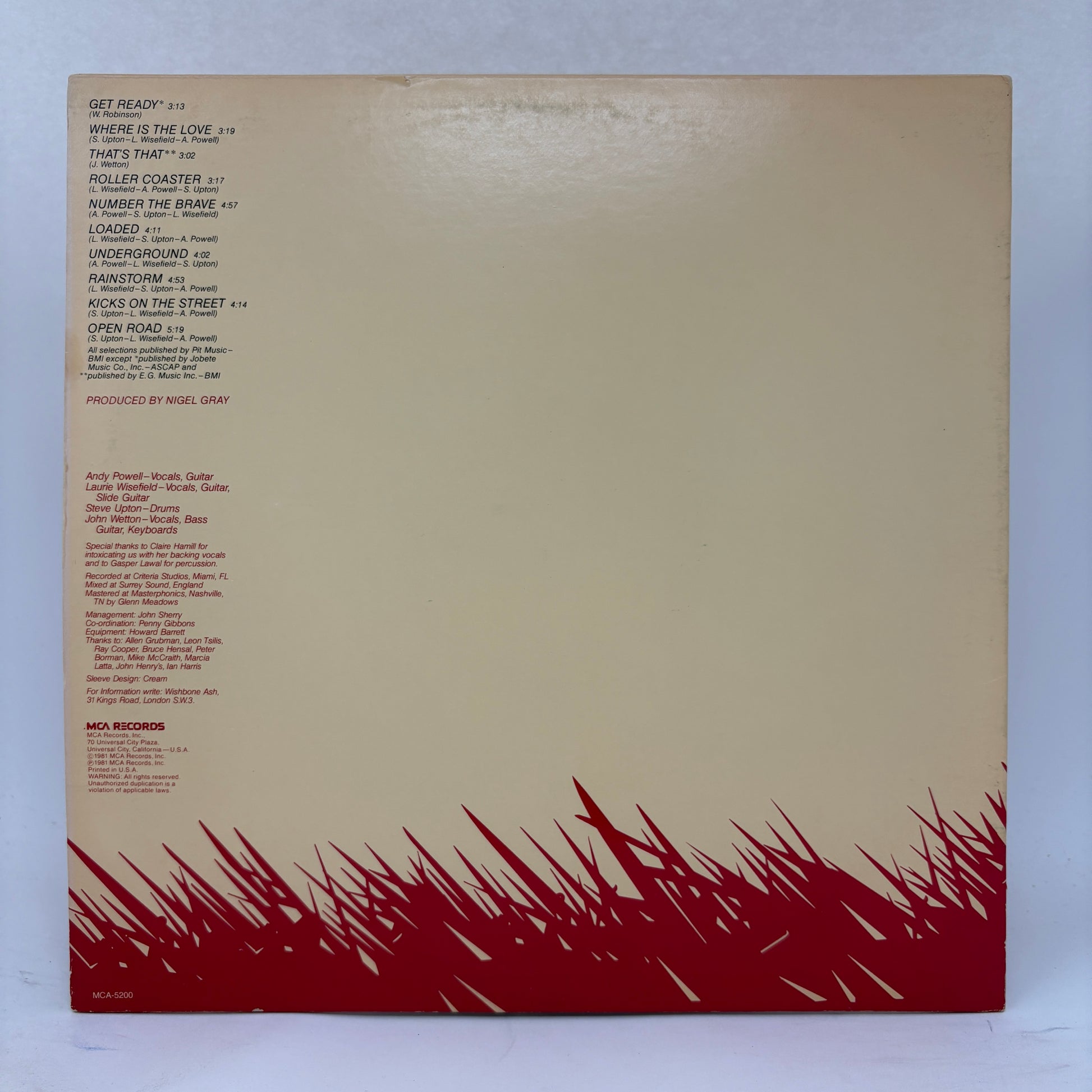 Wishbone Ash : Number The Brave (LP,Album)