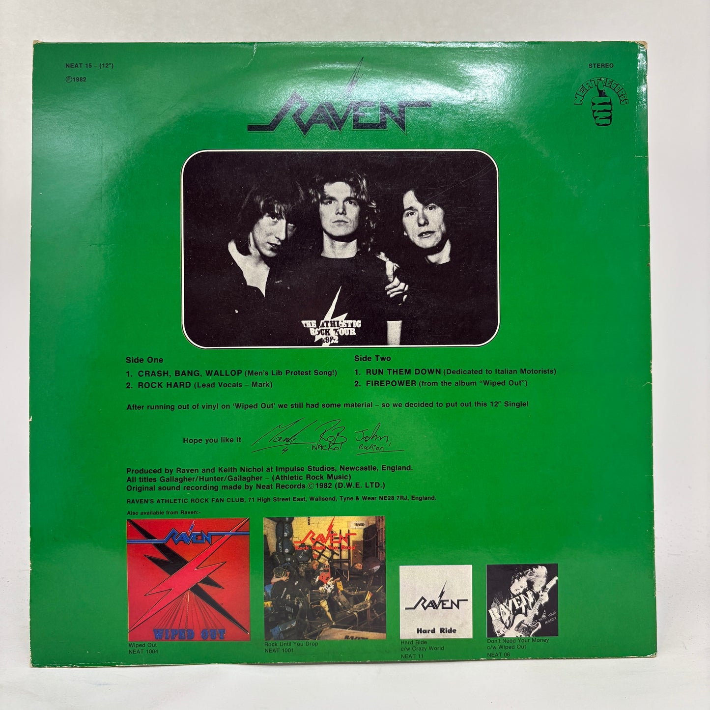 Raven (6) : Crash Bang Wallop (12",45 RPM,EP)