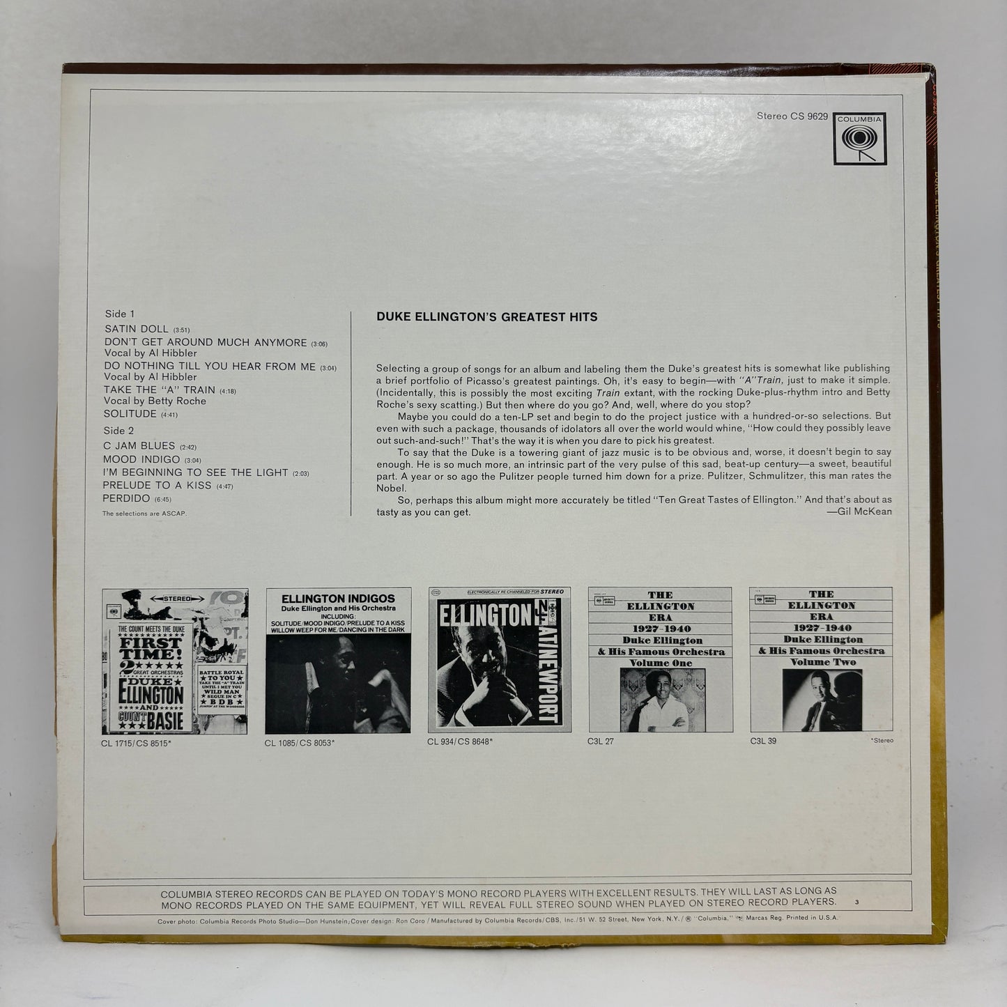 Duke Ellington : Duke Ellington's Greatest Hits (LP,Compilation)