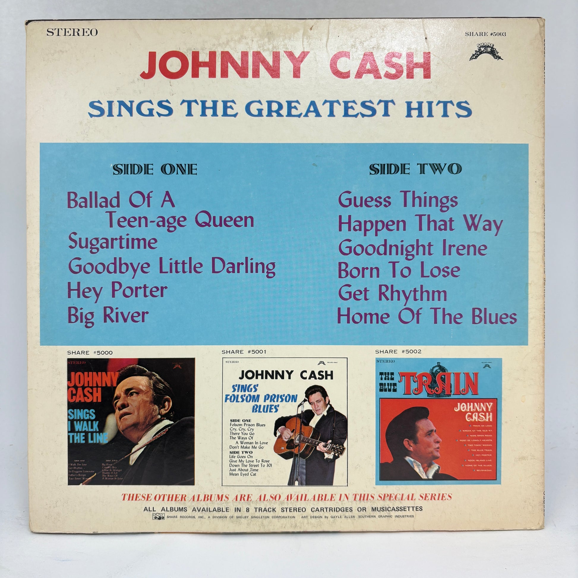 Johnny Cash : Sings The Greatest Hits (LP,Album,Compilation,Stereo,Reissue)