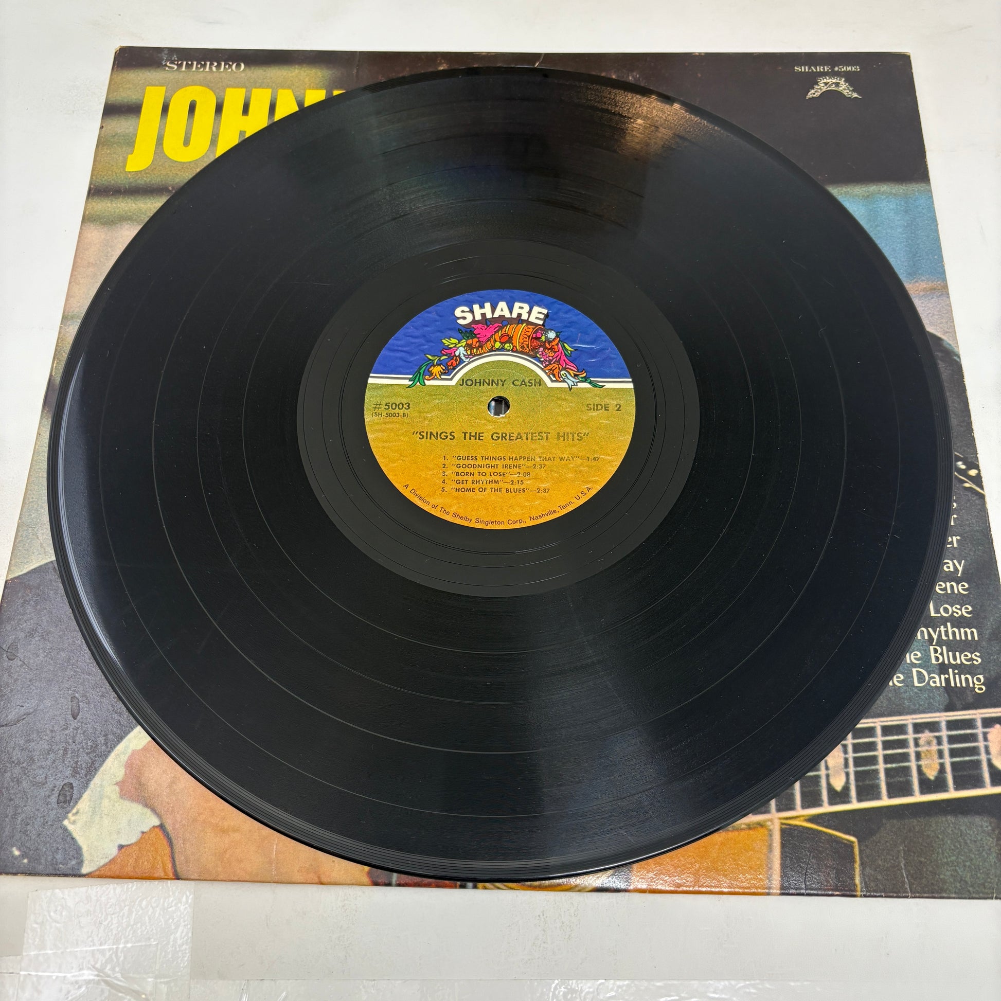 Johnny Cash : Sings The Greatest Hits (LP,Album,Compilation,Stereo,Reissue)