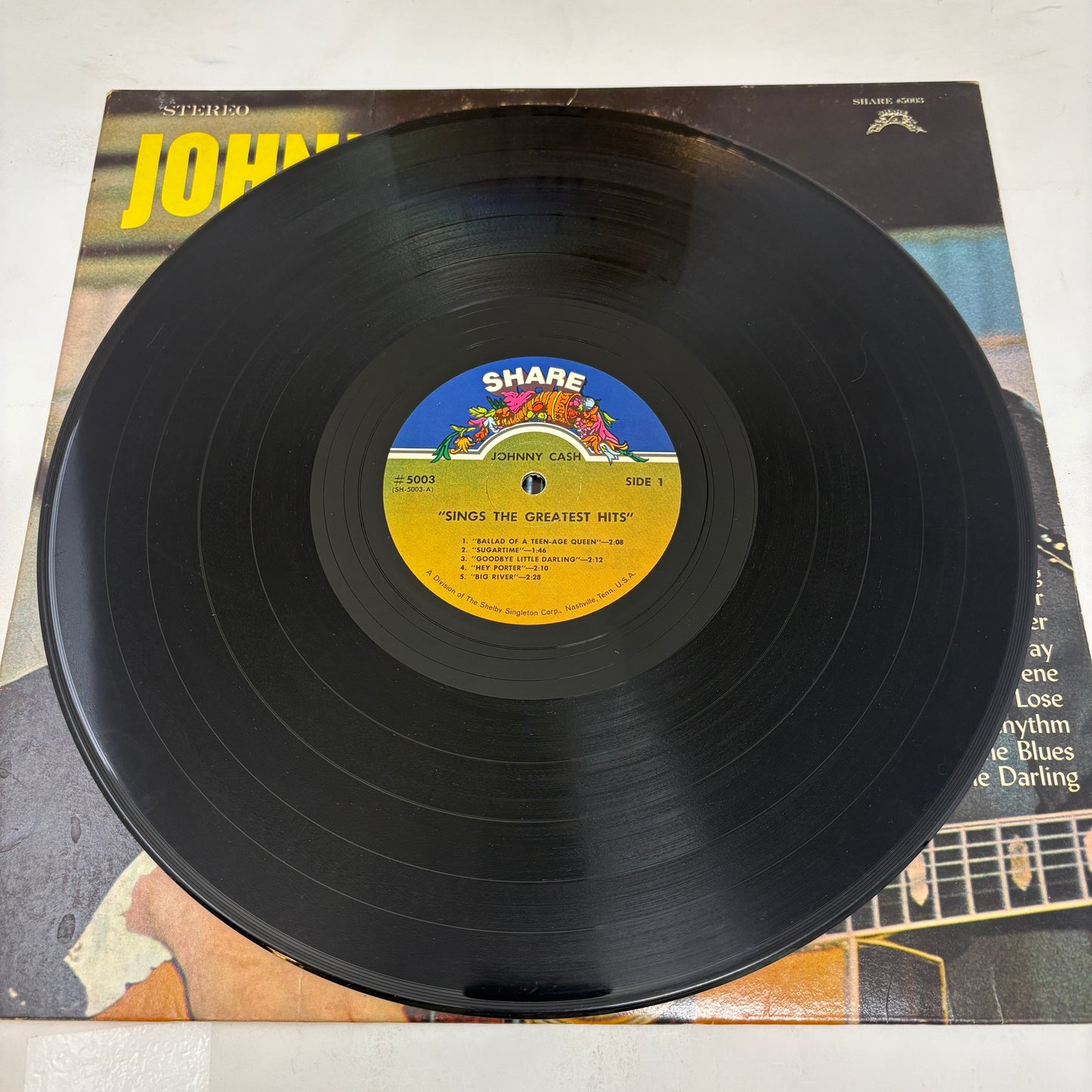 Johnny Cash : Sings The Greatest Hits (LP,Album,Compilation,Stereo,Reissue)