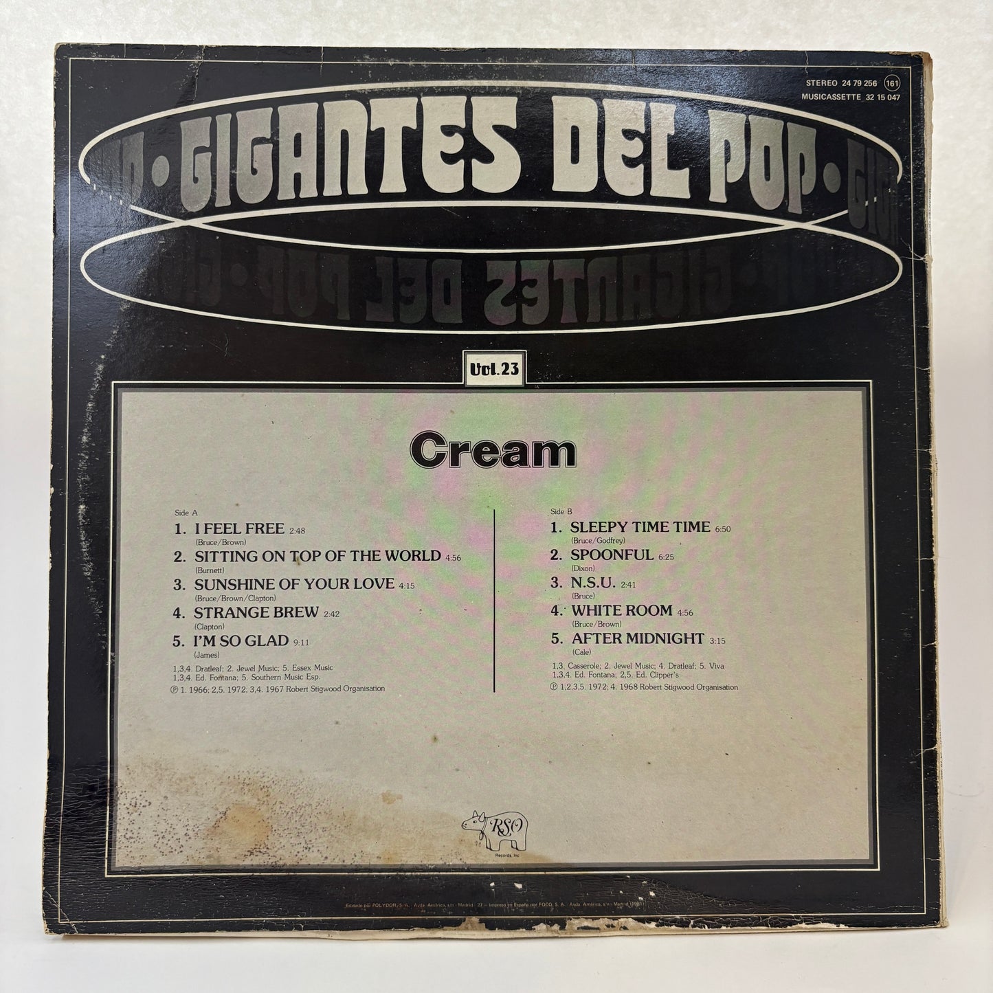 Cream (2) : Cream - Gigantes Del Pop Vol. 23 (LP,Compilation)