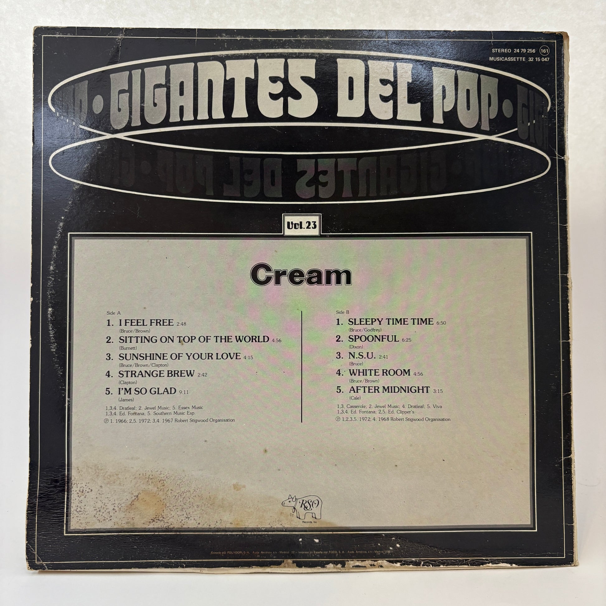 Cream (2) : Cream - Gigantes Del Pop Vol. 23 (LP,Compilation)
