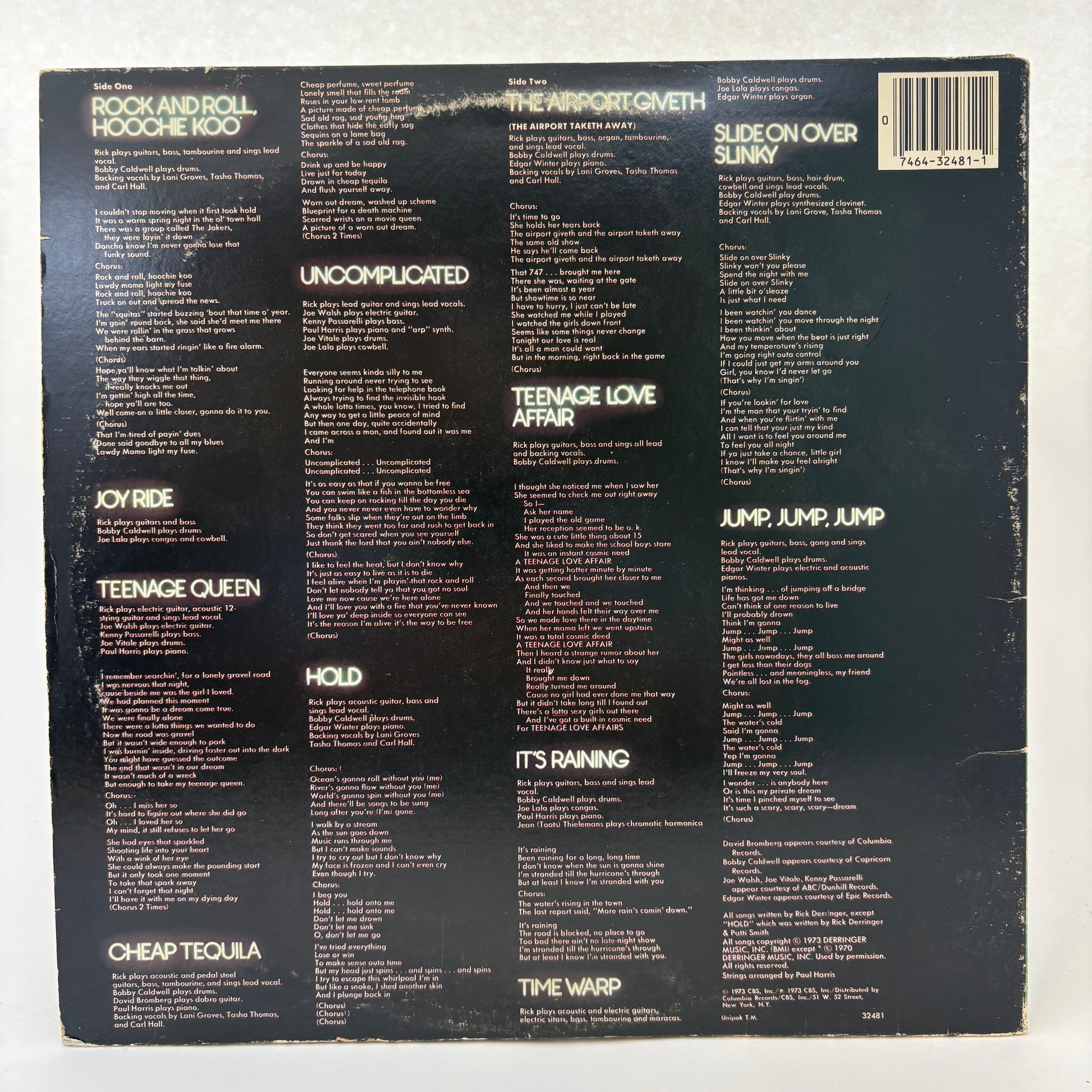 Rick Derringer : All American Boy (LP,Album,Reissue,Stereo)