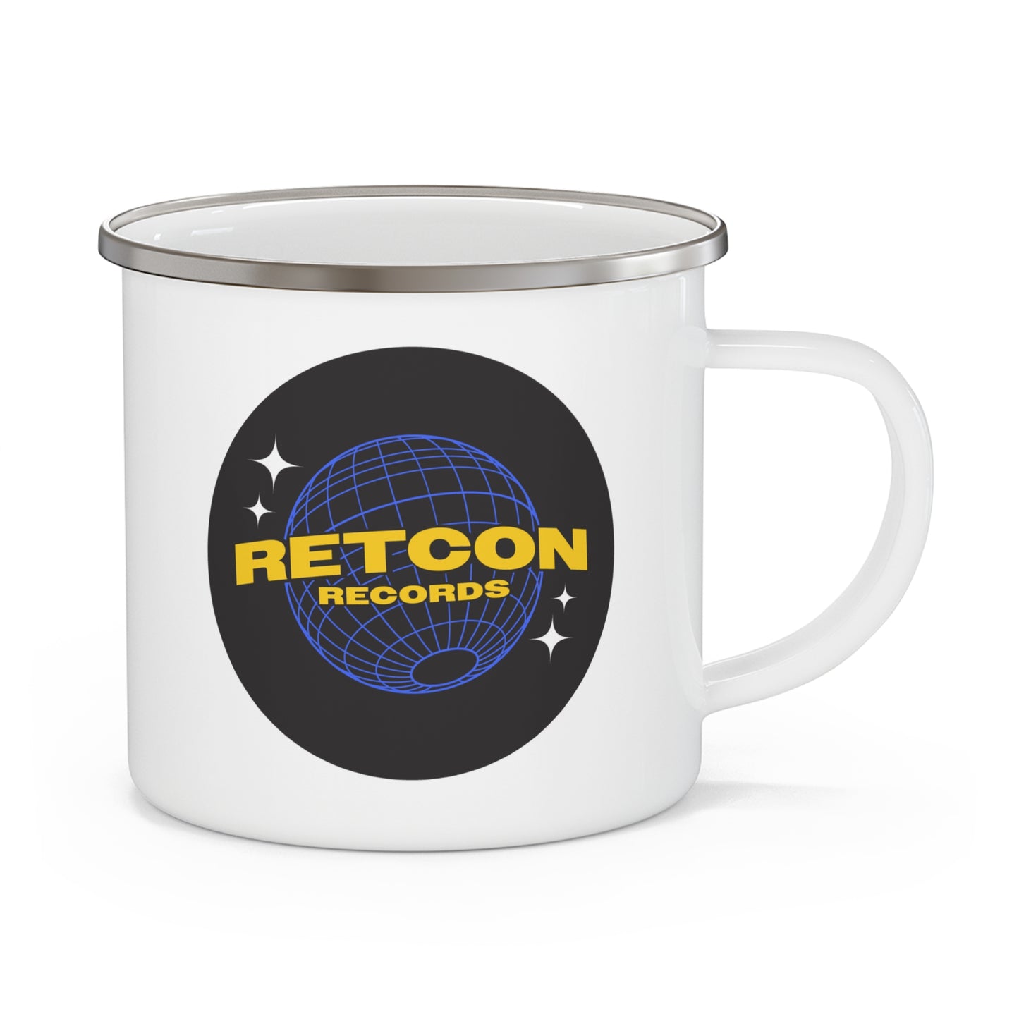 Retcon Records Enamel Camping Mug