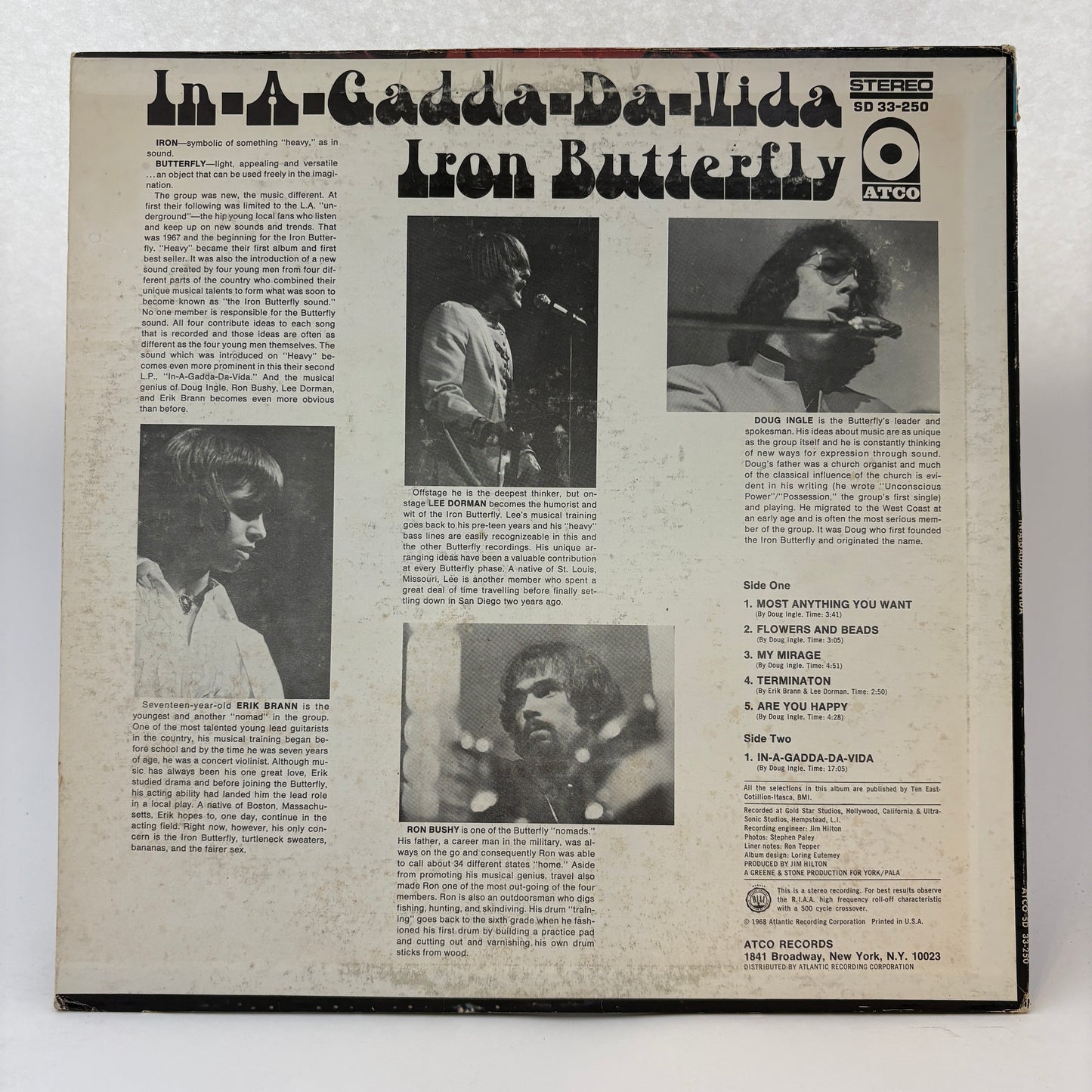 Iron Butterfly : In-A-Gadda-Da-Vida (LP,Album,Misprint,Reissue,Stereo)