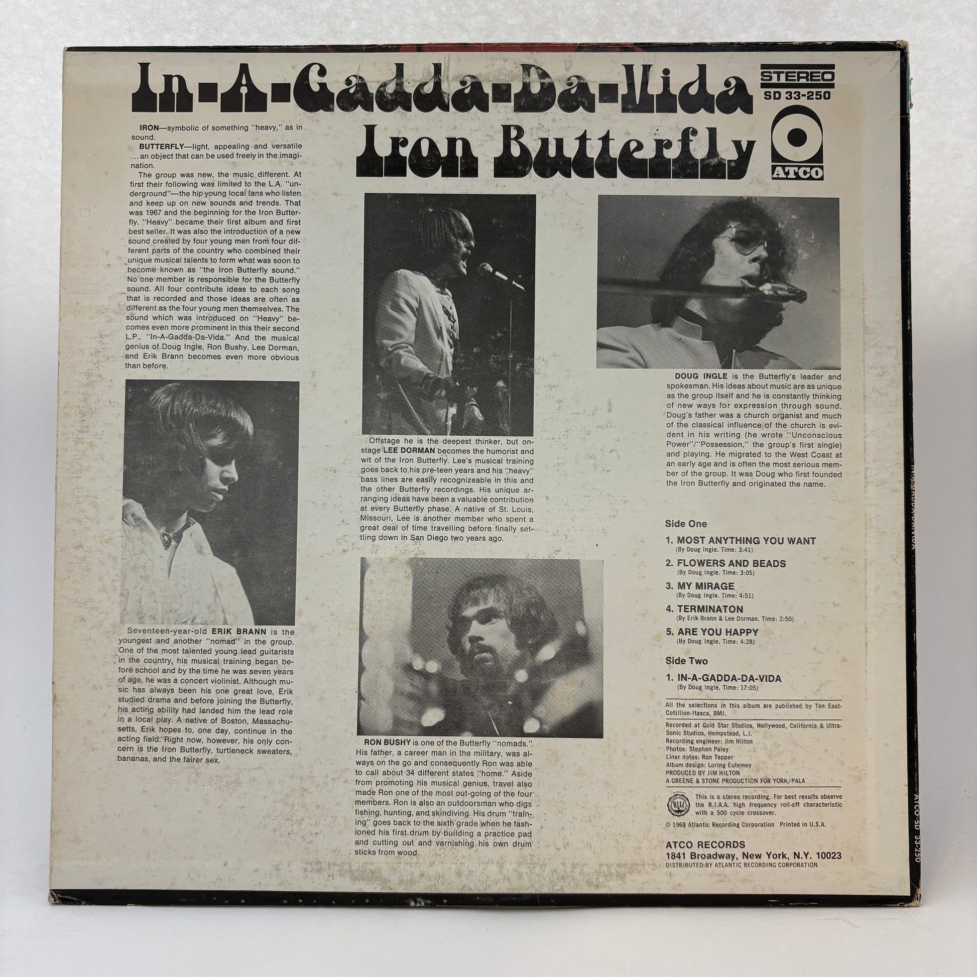 Iron Butterfly : In-A-Gadda-Da-Vida (LP,Album,Misprint,Reissue,Stereo)