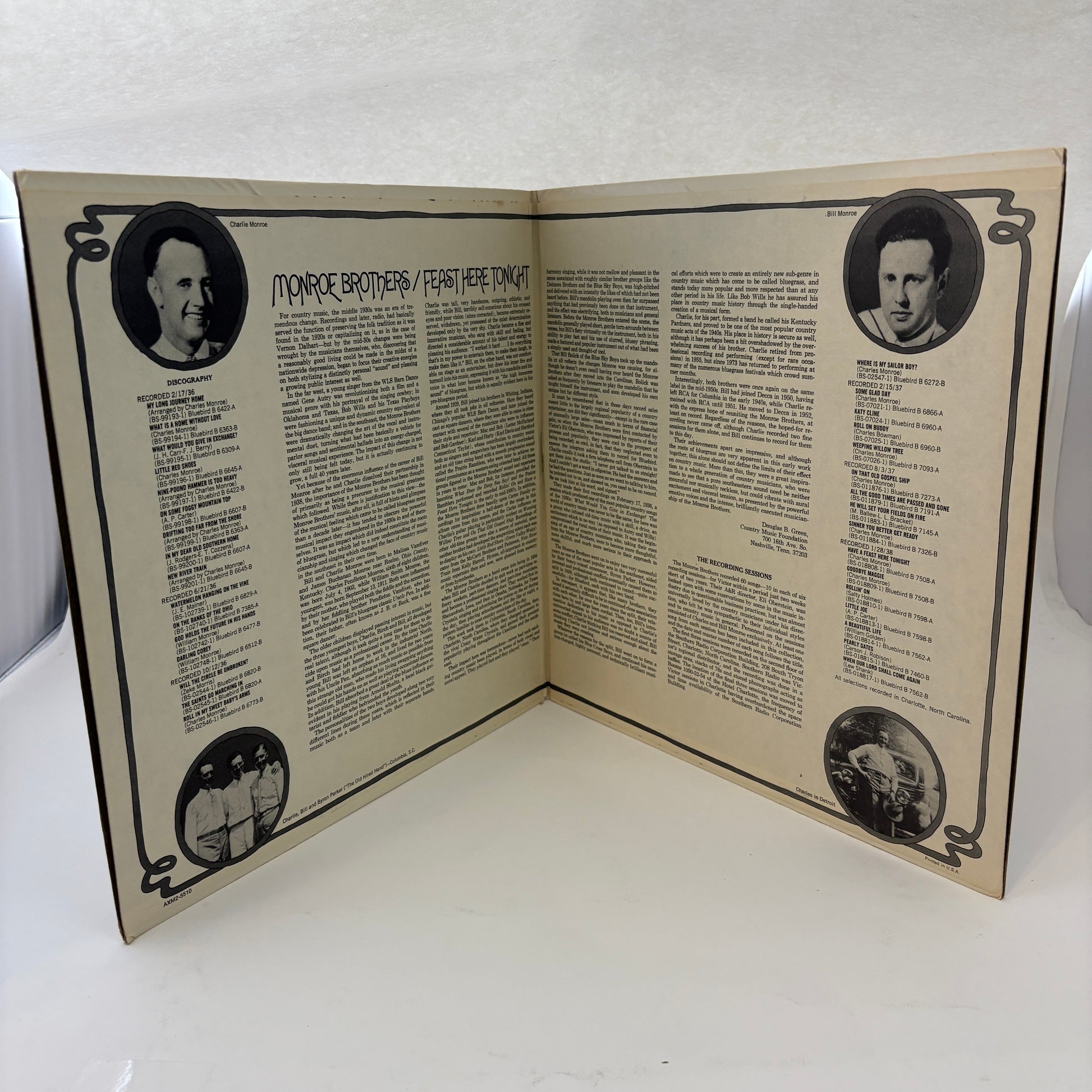 Monroe Brothers : Feast Here Tonight (LP,Compilation)