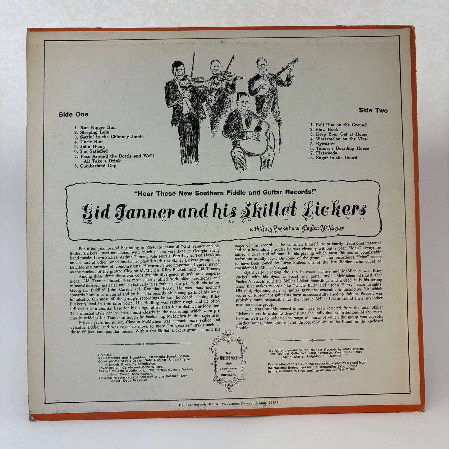 Gid Tanner & His Skillet Lickers With Riley Puckett And Clayton McMichen : Hear These New Southern Fiddle And Guitar Records! (LP,Album,Compilation,Remastered,Mono)