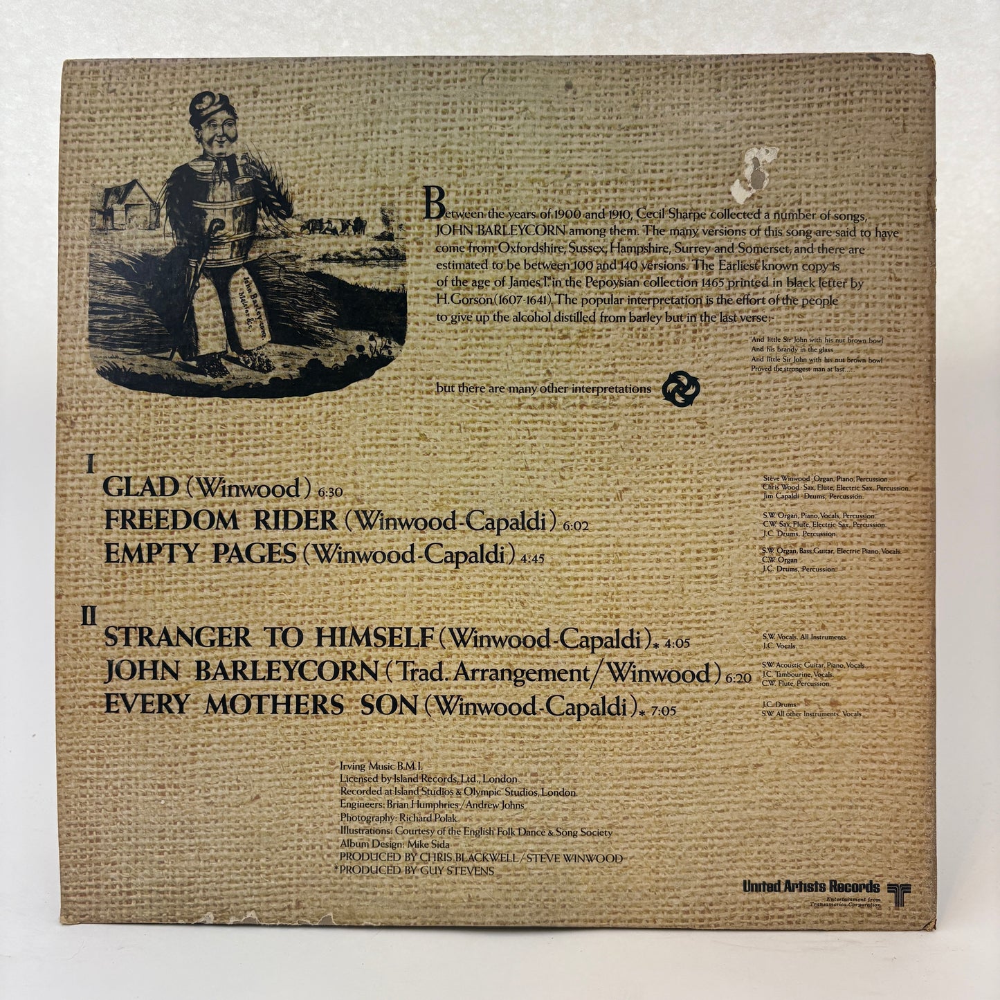 Traffic : John Barleycorn Must Die (LP,Album,Reissue)