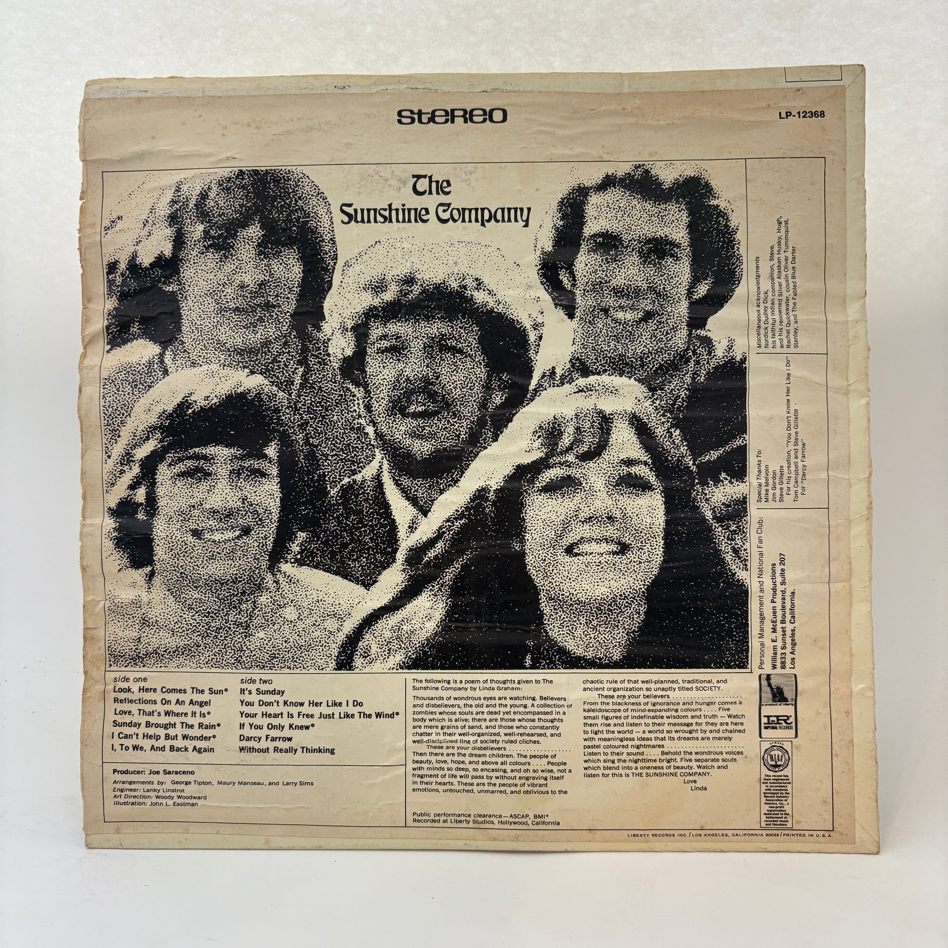The Sunshine Company : The Sunshine Company (LP,Album,Mono)