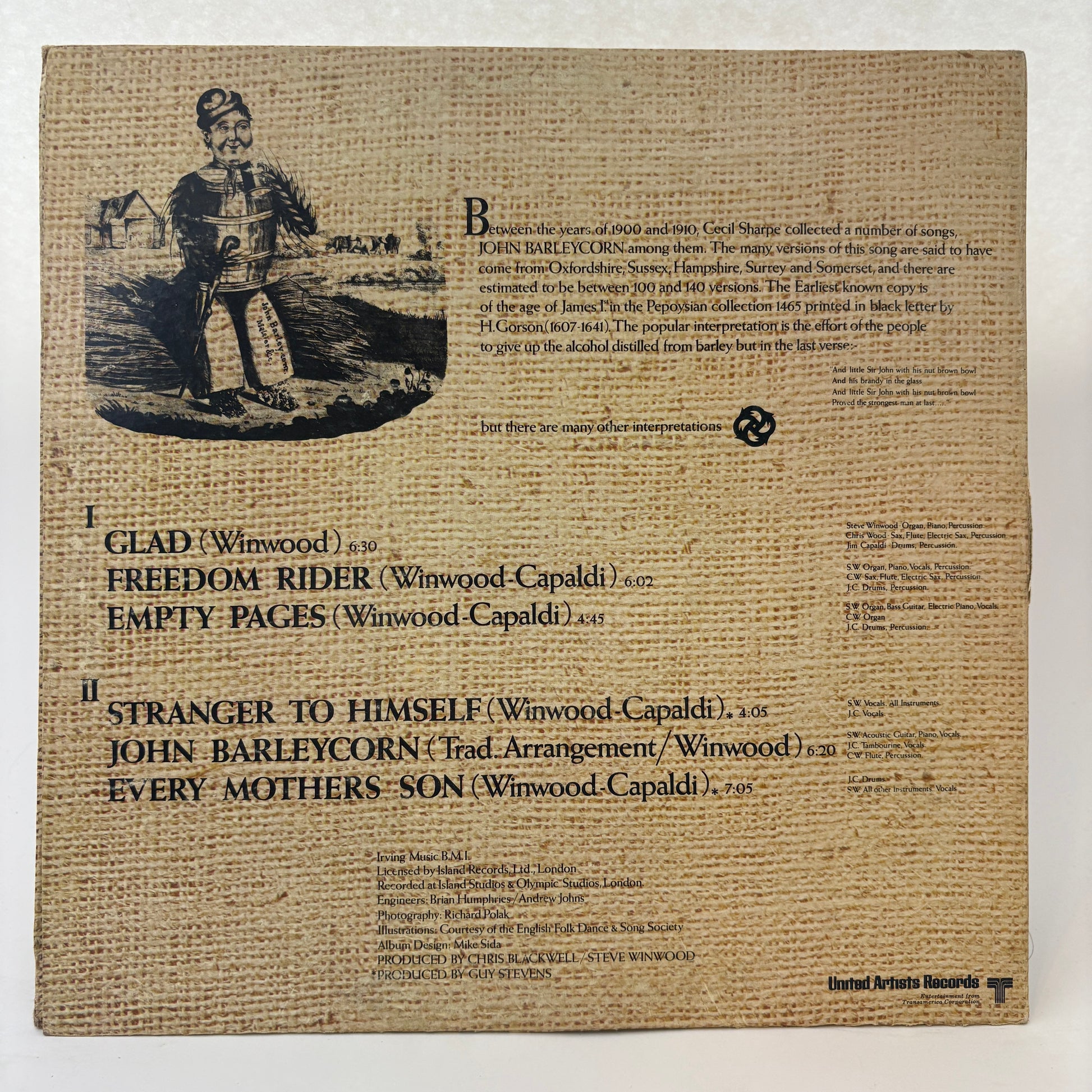 Traffic : John Barleycorn Must Die (LP,Album,Stereo)