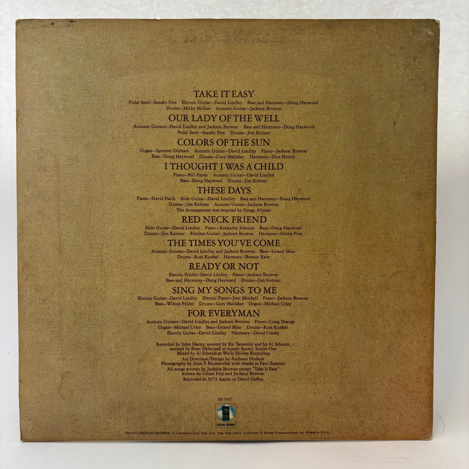 Jackson Browne : For Everyman (LP,Album,Reissue,Stereo)