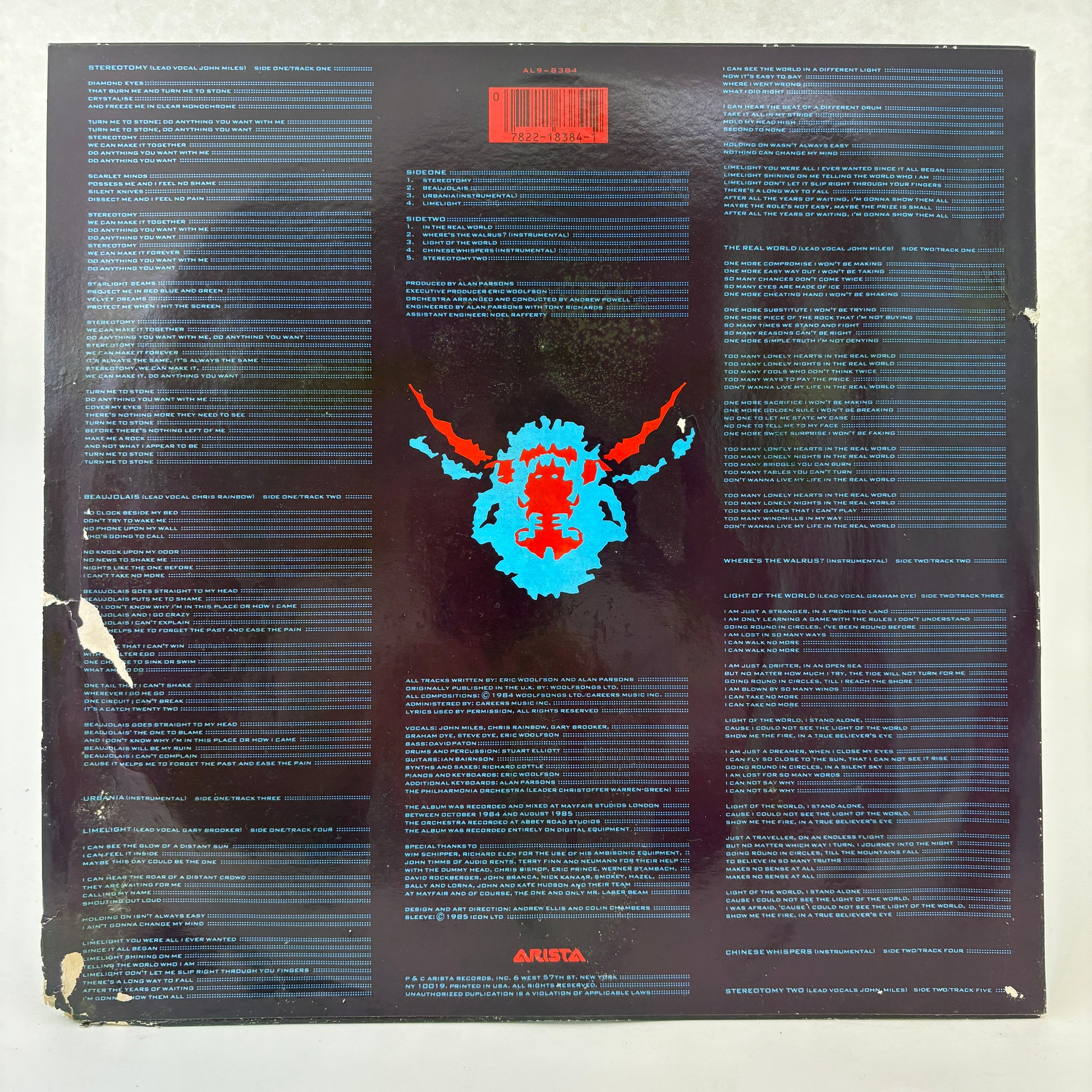 The Alan Parsons Project : Stereotomy (LP,Album)