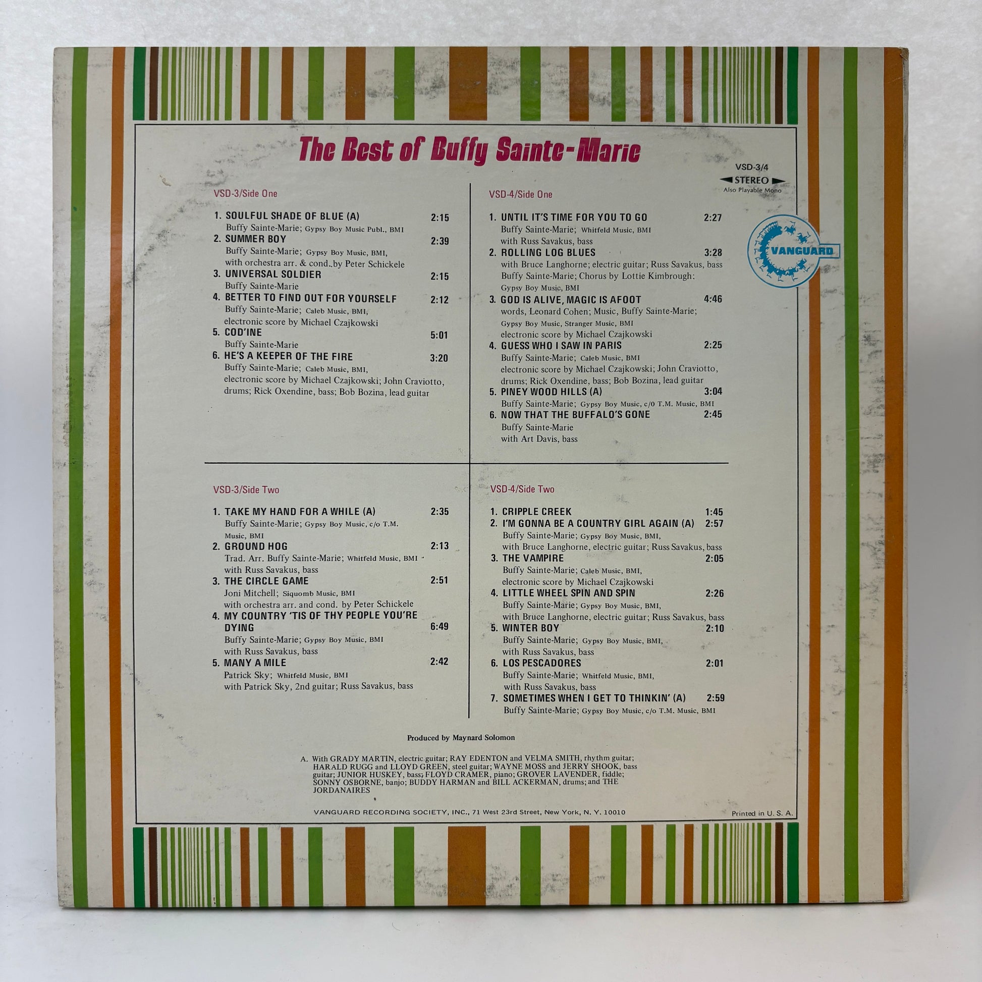 Buffy Sainte-Marie : The Best Of Buffy Sainte-Marie (LP,Compilation)