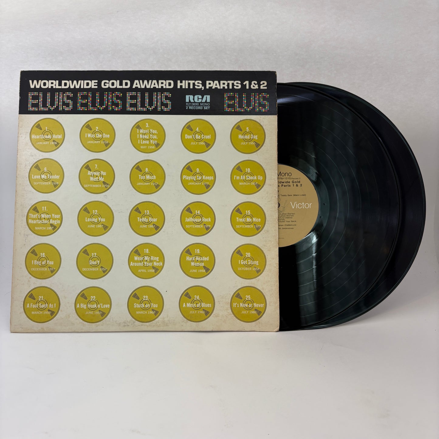 Elvis Presley : Worldwide Gold Award Hits, Parts 1 & 2 (LP,Compilation,Mono,Repress)