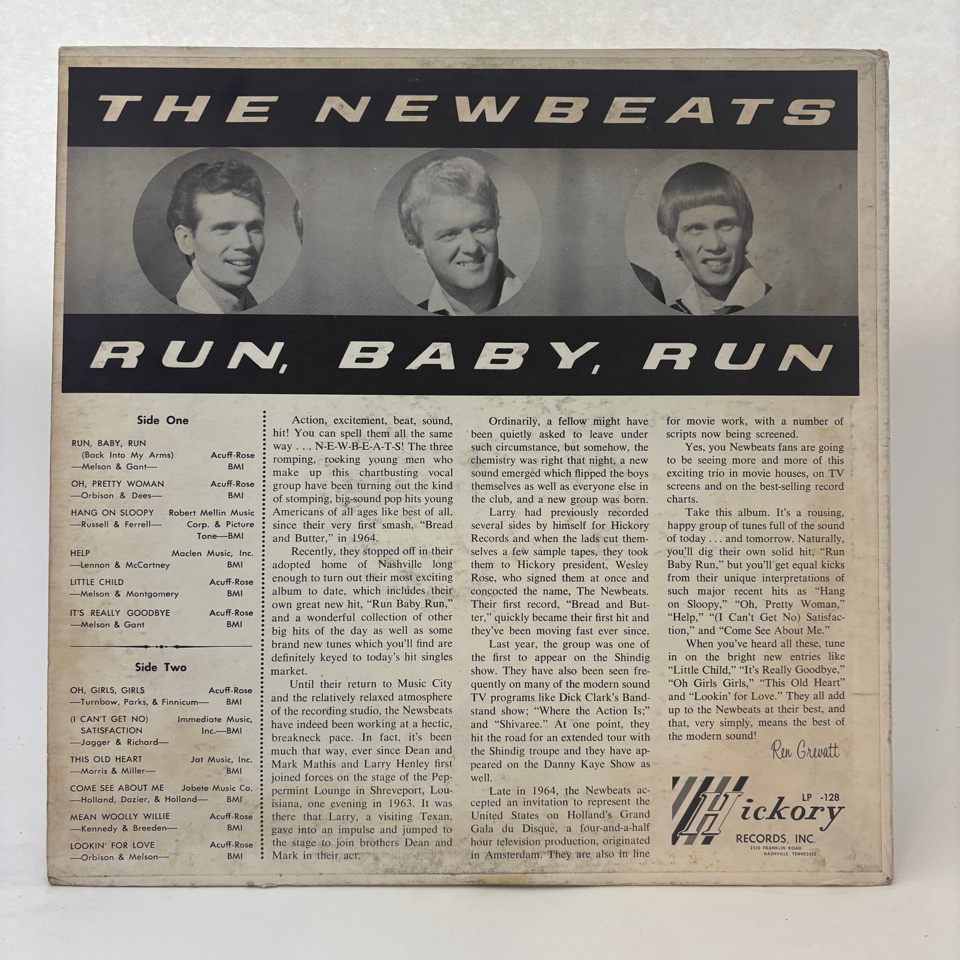 The Newbeats : Run Baby Run (LP,Album,Mono)