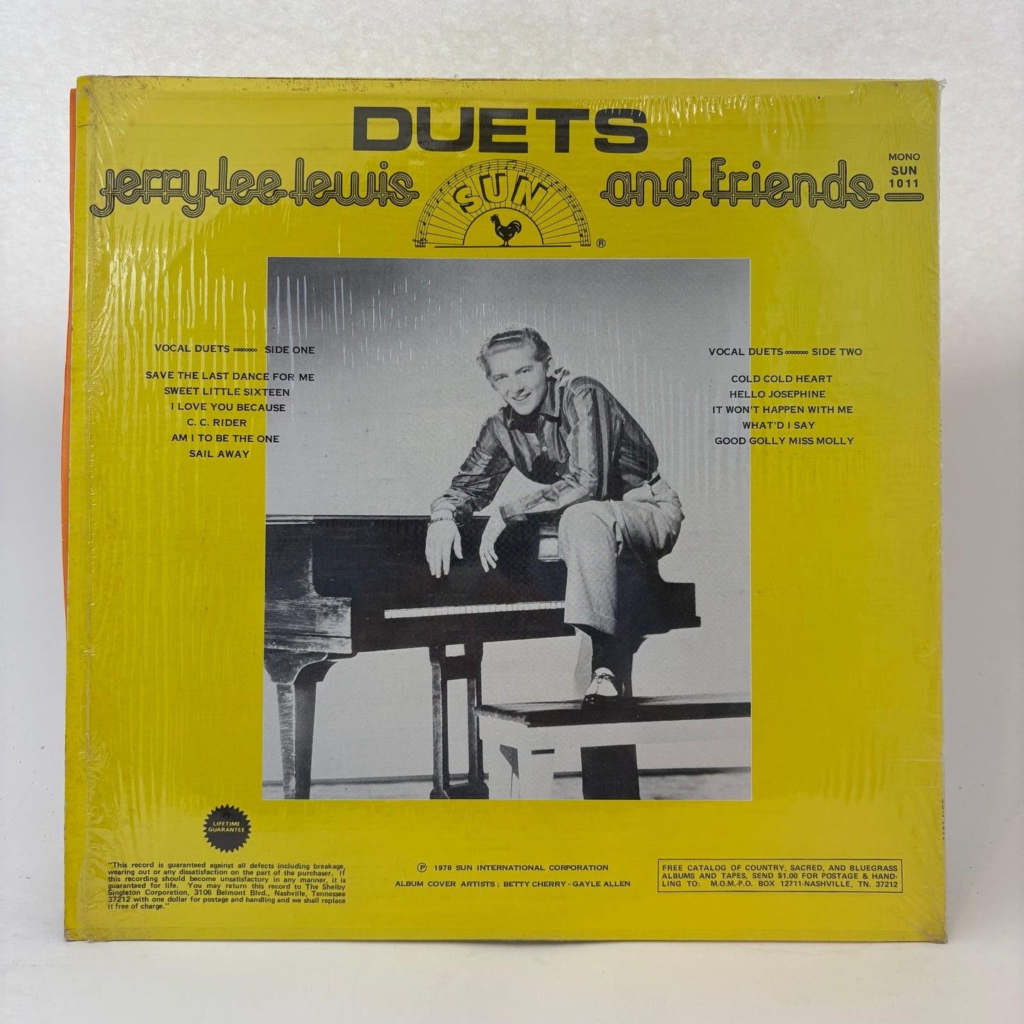 Jerry Lee Lewis And Friends : Duets (LP,Mono)