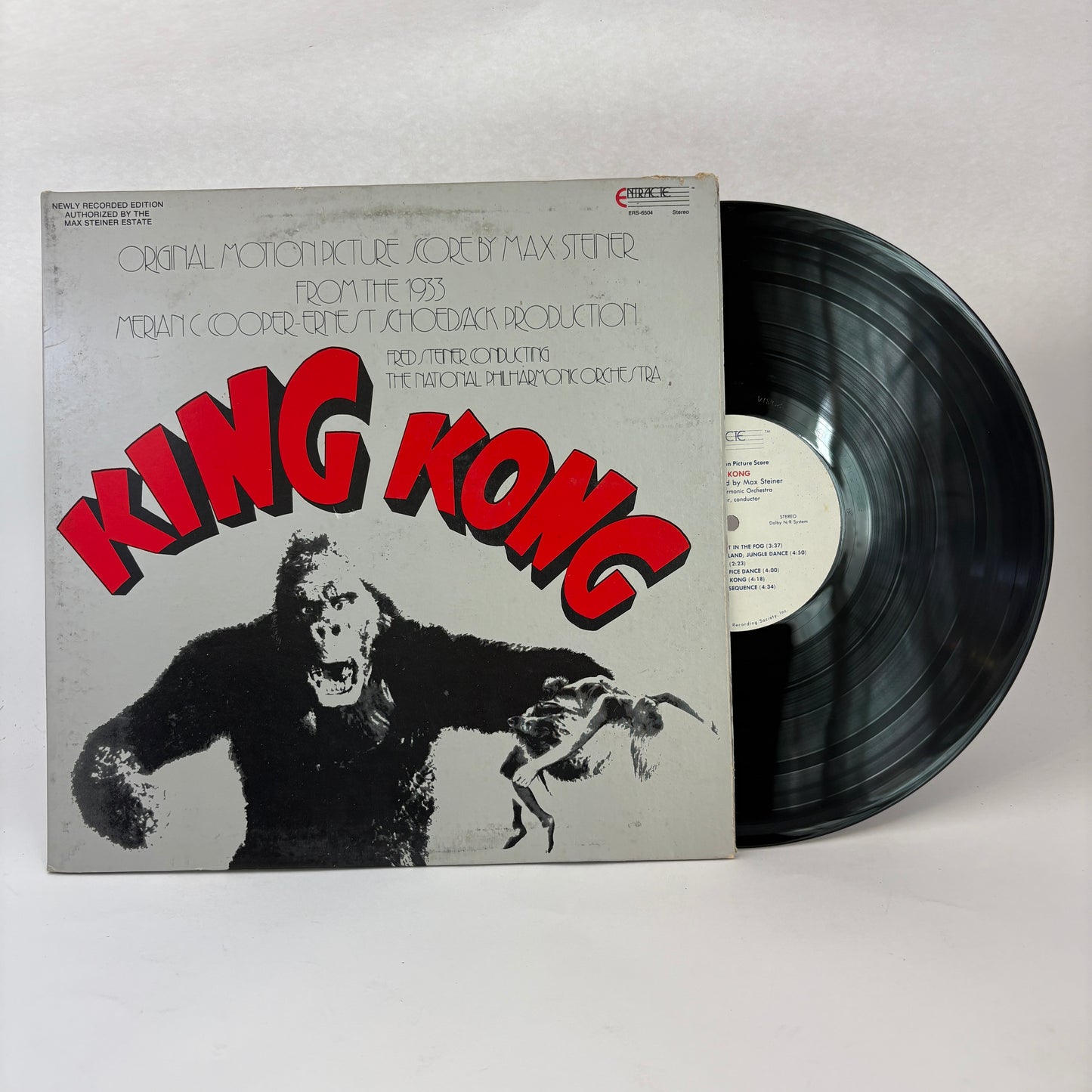National Philharmonic Orchestra, Fred Steiner, Max Steiner : King Kong: The Original Motion Picture Score 1933 (LP,Stereo)