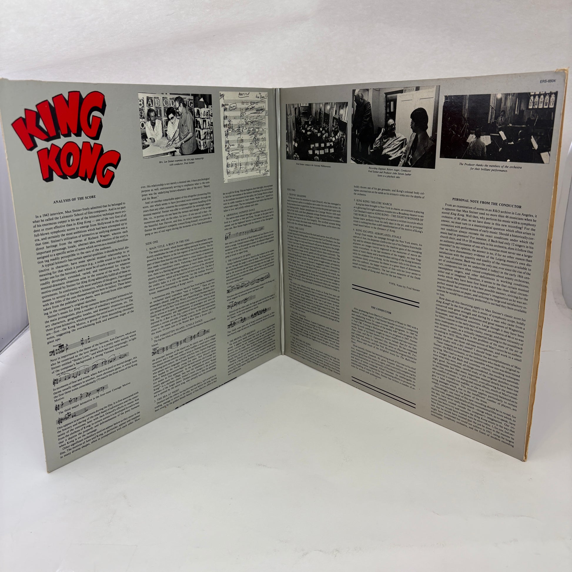 National Philharmonic Orchestra, Fred Steiner, Max Steiner : King Kong: The Original Motion Picture Score 1933 (LP,Stereo)