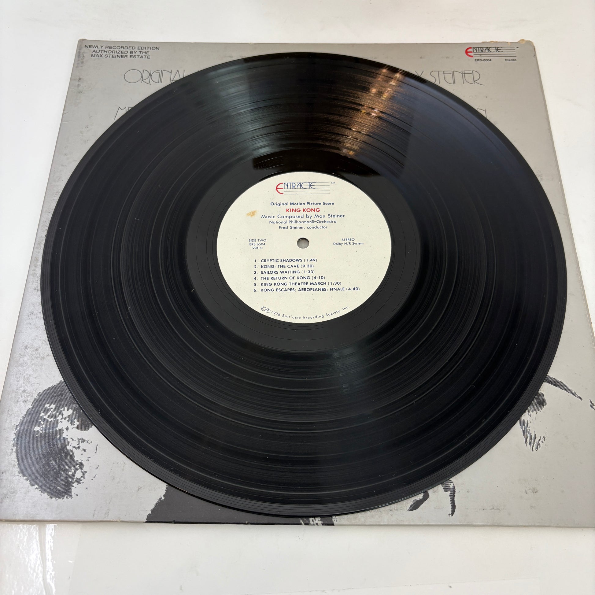 National Philharmonic Orchestra, Fred Steiner, Max Steiner : King Kong: The Original Motion Picture Score 1933 (LP,Stereo)