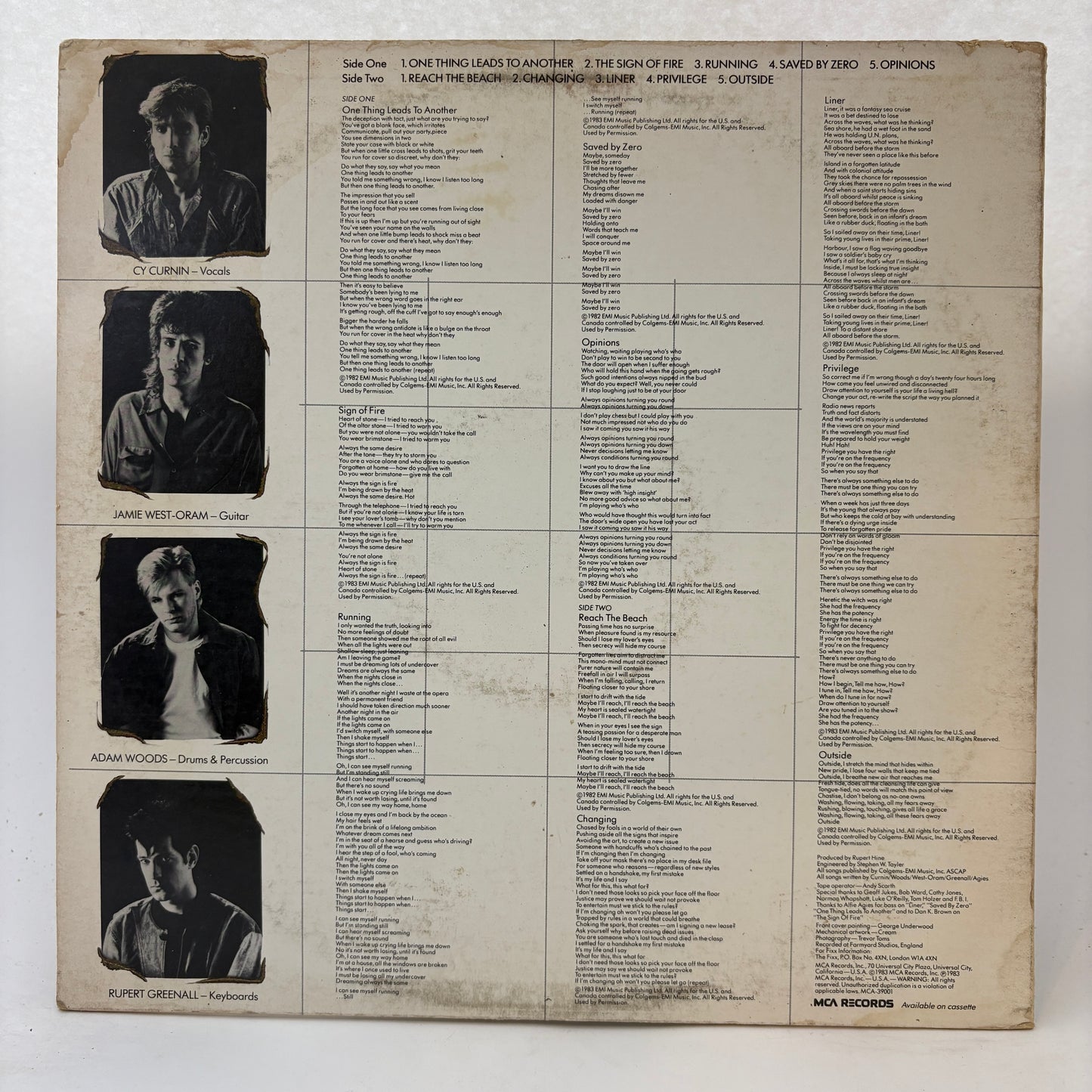 The Fixx : Reach The Beach (LP,Album,Stereo)